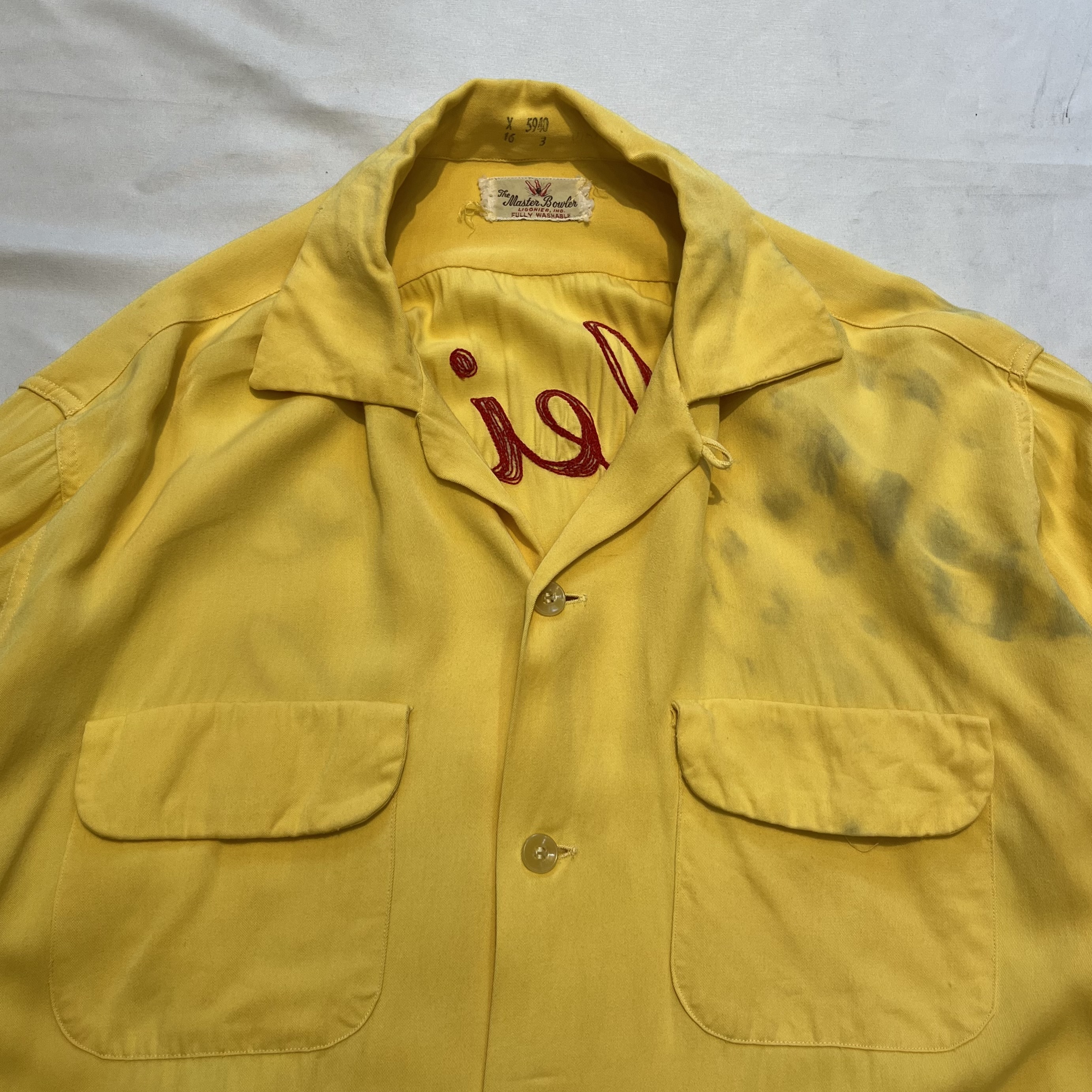 50’s Rayon Bowling Shirts “Chain Stitch” の画像 9