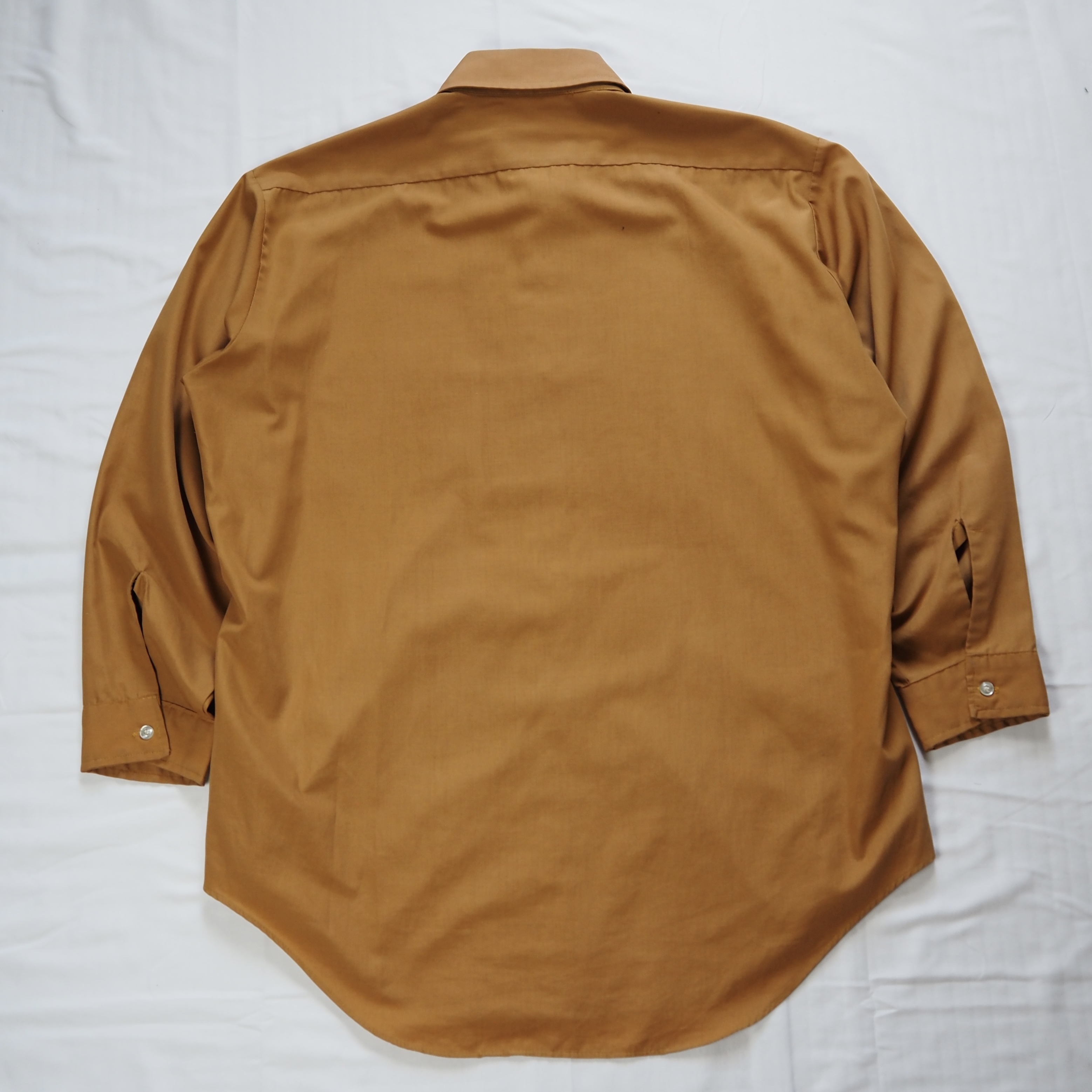 70’s Sears ポリコットンシャツ ブラウン 日本製 の画像 11