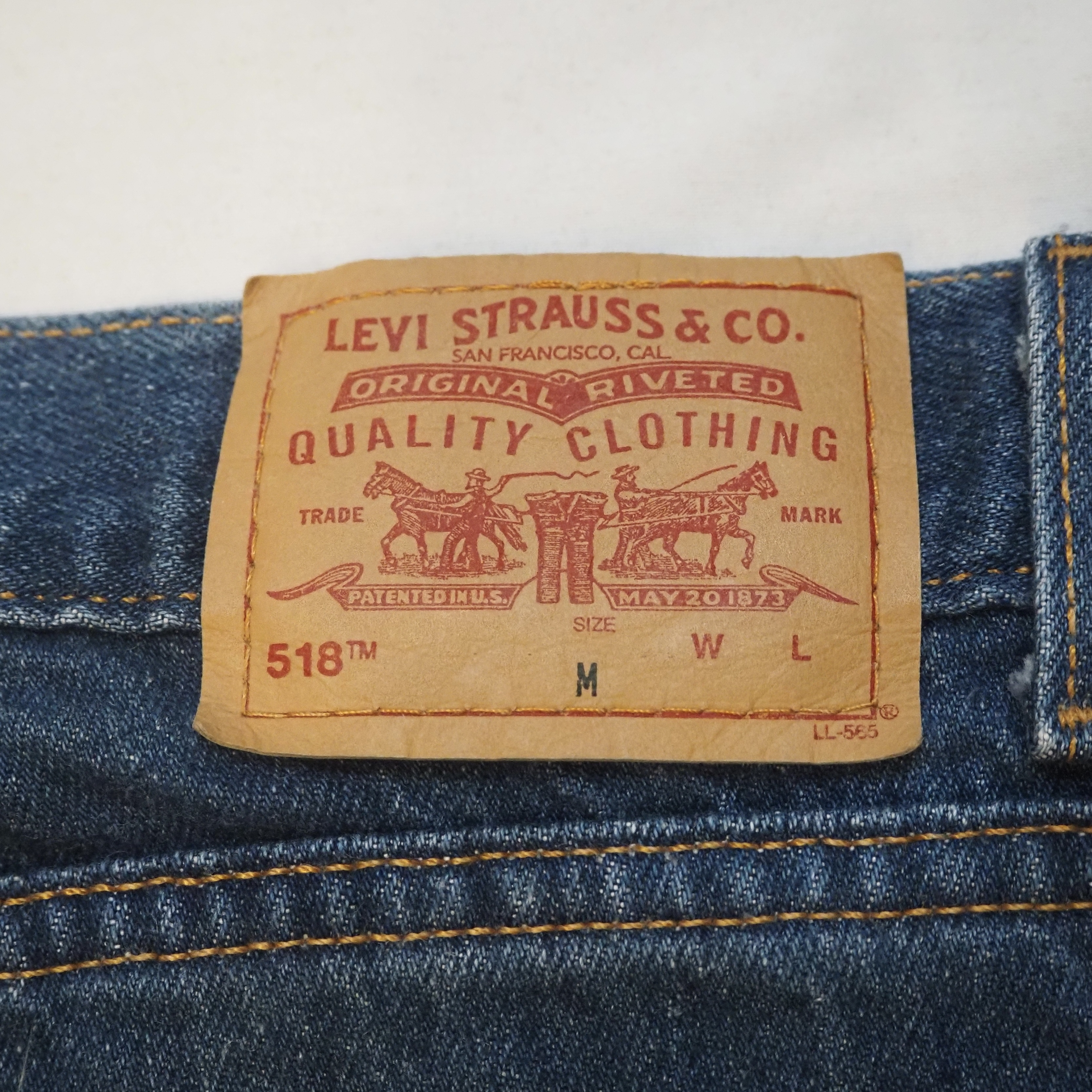 【濃紺】90’s Levi’s 518 Blue Denim の画像 16