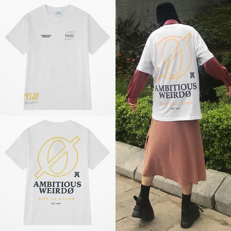 韓国ファッション Tシャツ ユニセックス Tシャツ 半袖 メンズ レディース ラウンドネック シンプル バックプリント オーバーサイズ 大きいサイズ ルーズ ストリート