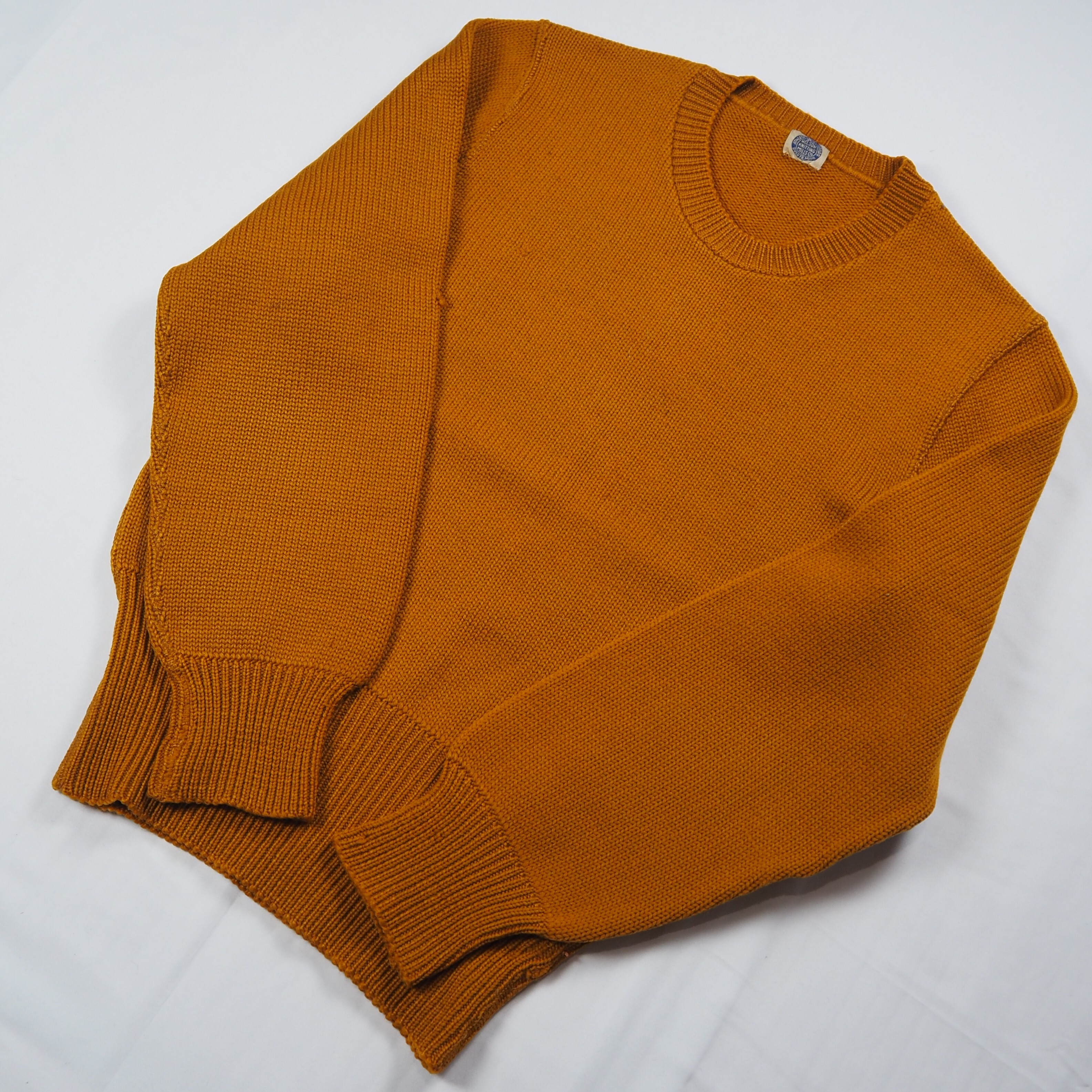 【9/23 20:00入荷】40's ウールニット マスタードイエロー の画像 9