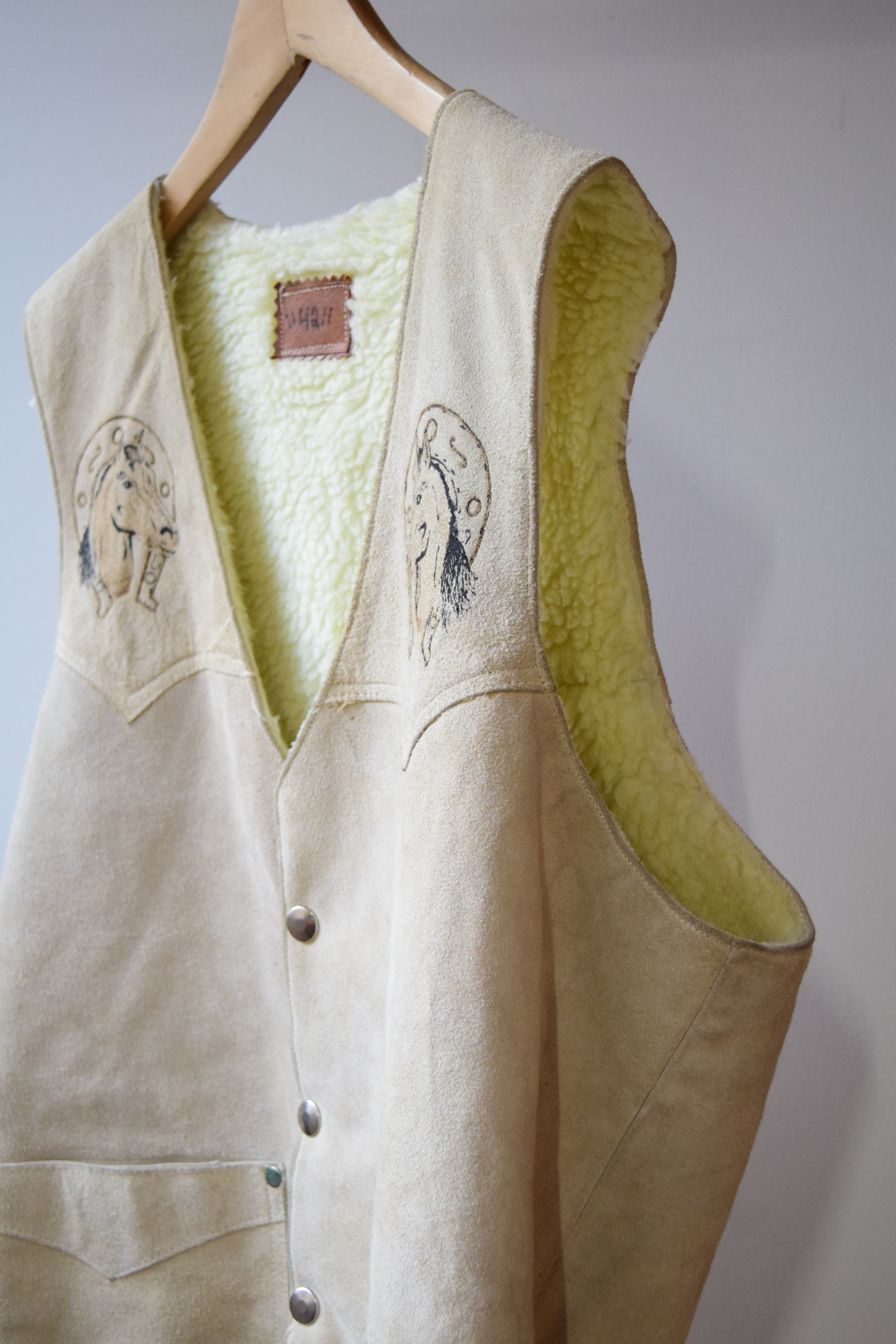 Western suede vest の画像 9