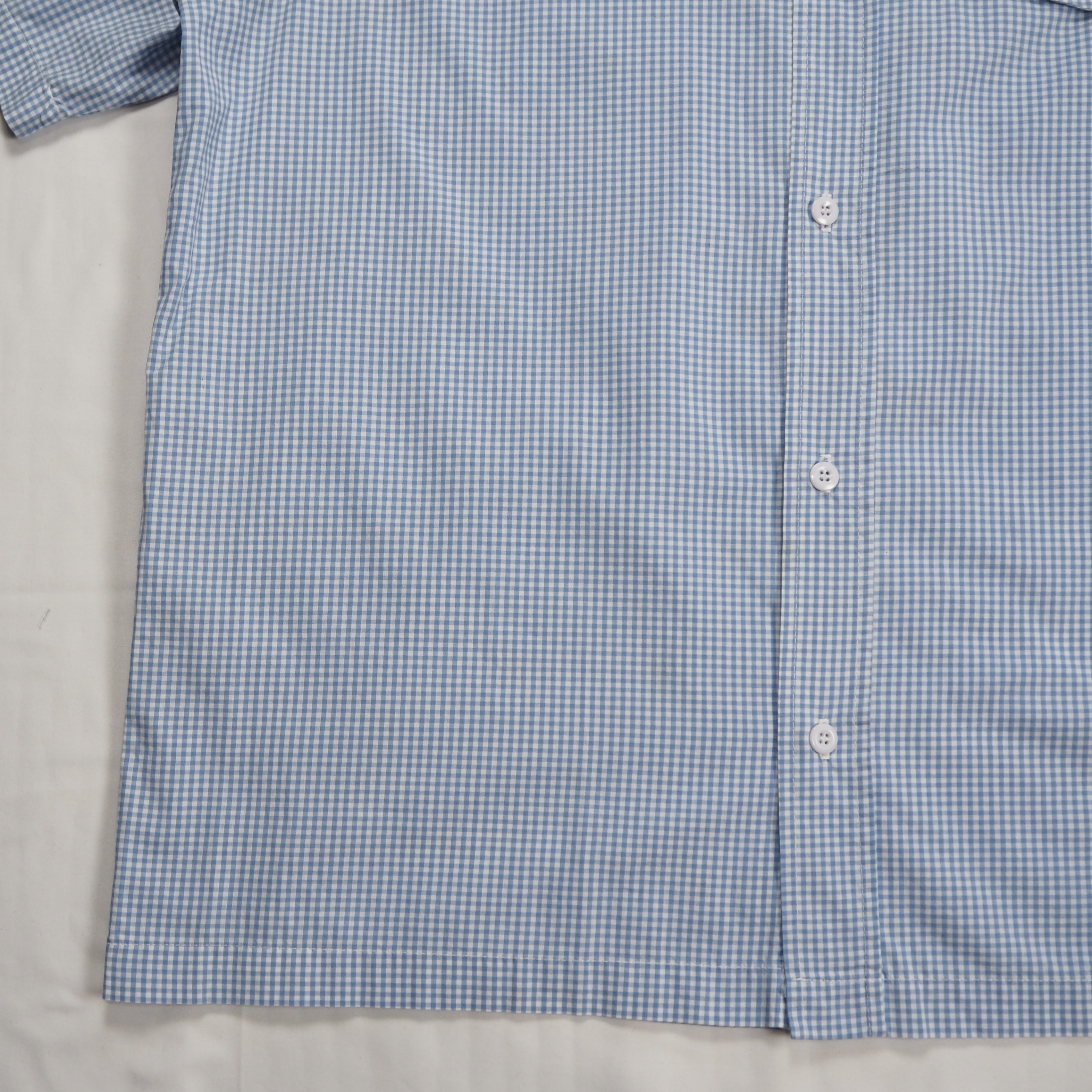 90’s OLD STUSSY 紺タグ 半袖シャツ ライトブルー Mサイズ の画像 11