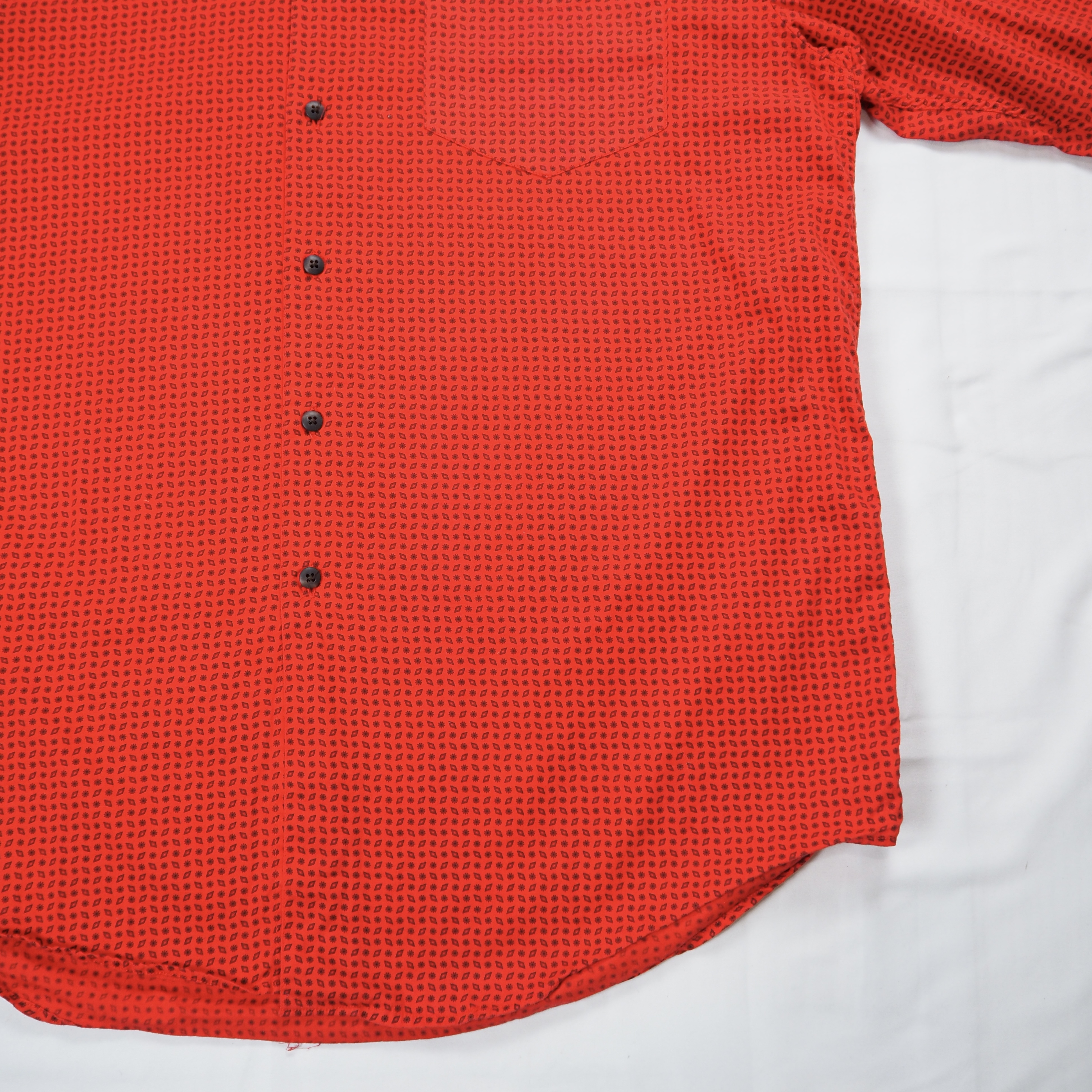 90’s OLD GAP コットンシャツ Lサイズ レッド の画像 12