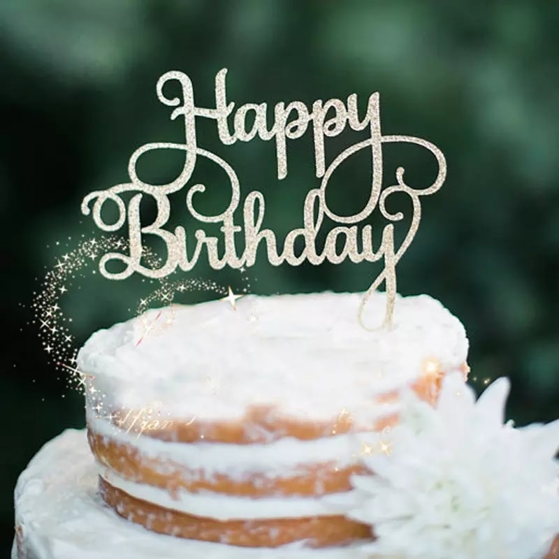 送料無料 予約商品 Happy Birthday ケーキトッパー 誕生日 パーティ ケーキ 手作りケーキ フェイクケーキ Selectshop Aya