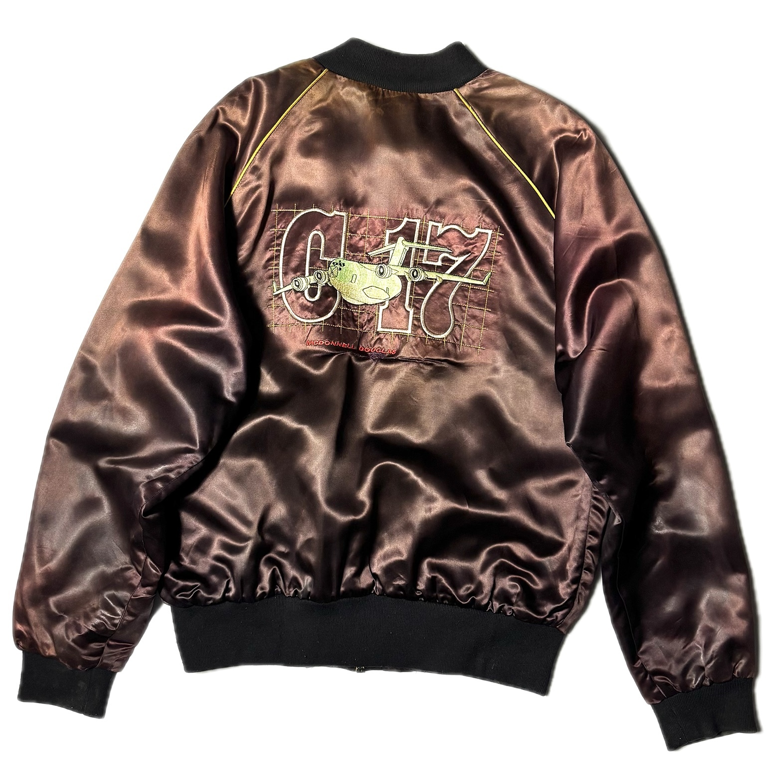 Vintage 90's【HIGH FIVE】"MCDONNELL DOUGLAS" Grunge Satin Jacket