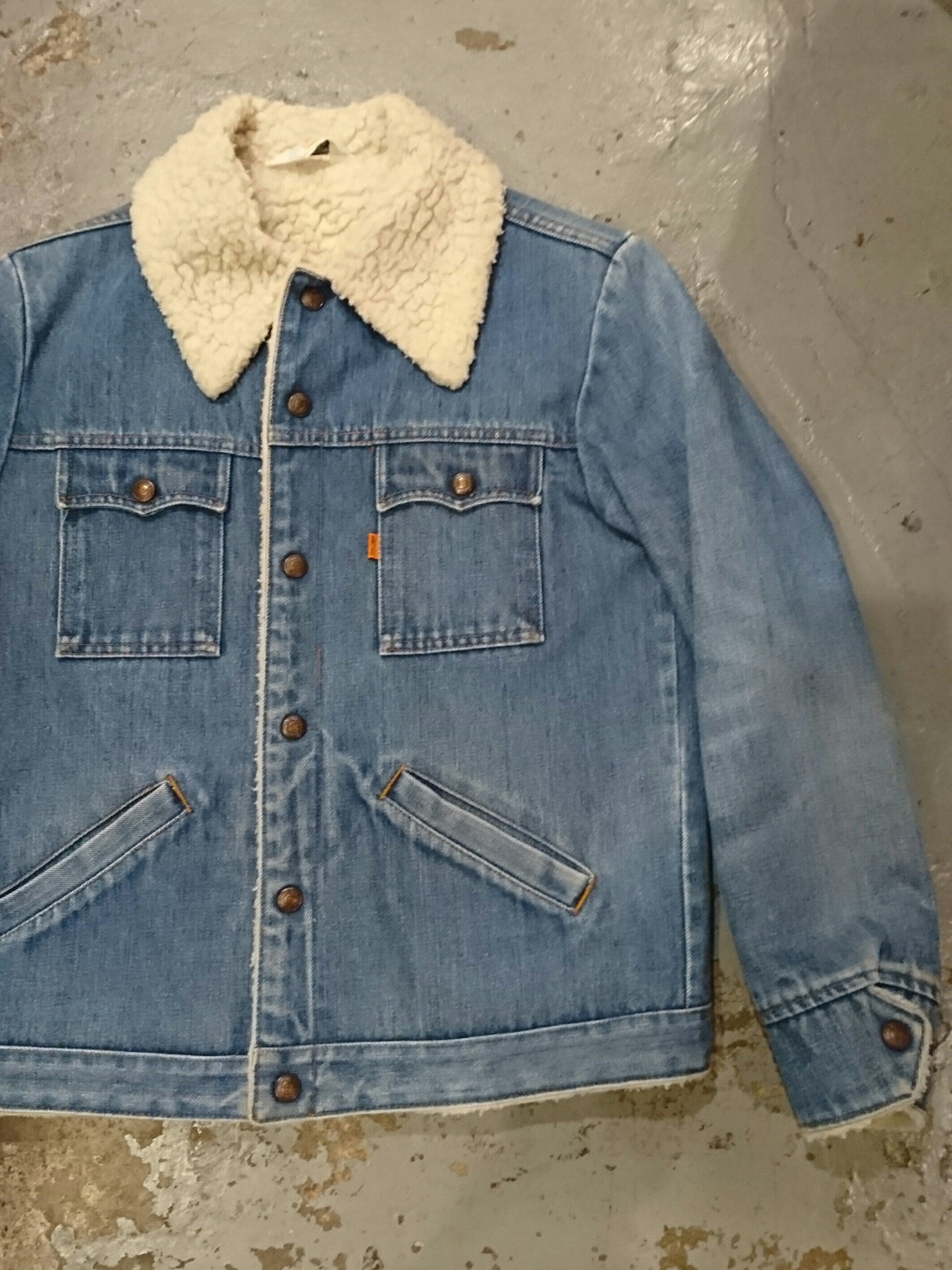 2000'S Levi's 71550-0439 Euro Model Denim Boa Jacket, Men's Size Medium cotton blue type Vintage Second Hand main image 1