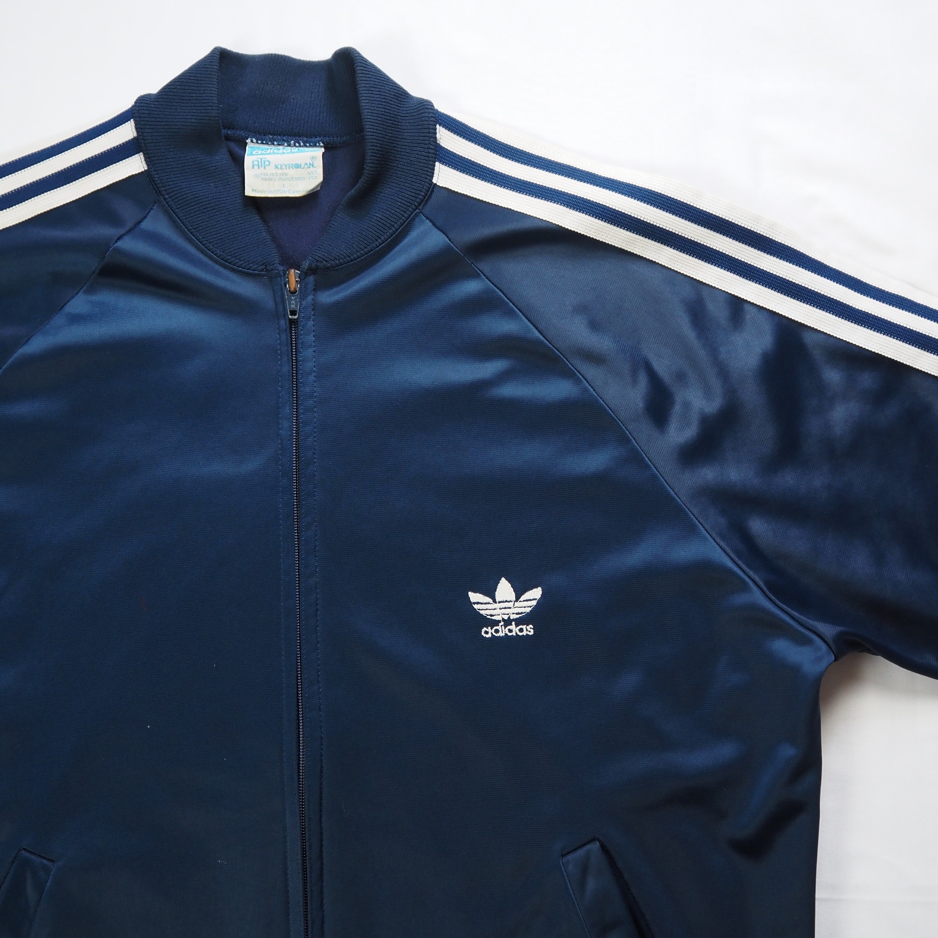 【9/23 20:00入荷】80's Adidas ATP ジャケット ネイビー Lサイズ の画像 4