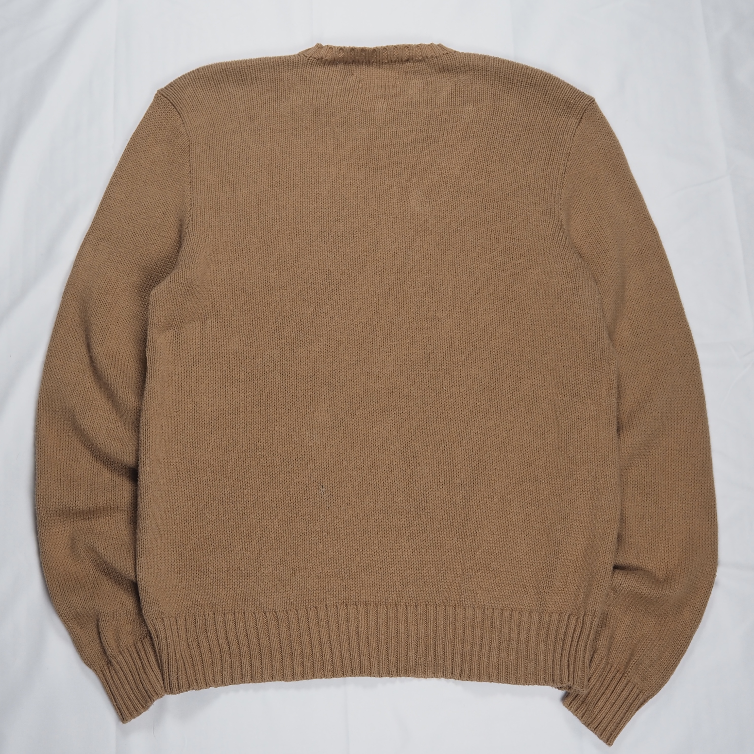 90’s Ralph Lauren ワンポイントコットンニット ブラウン Mサイズ の画像 10