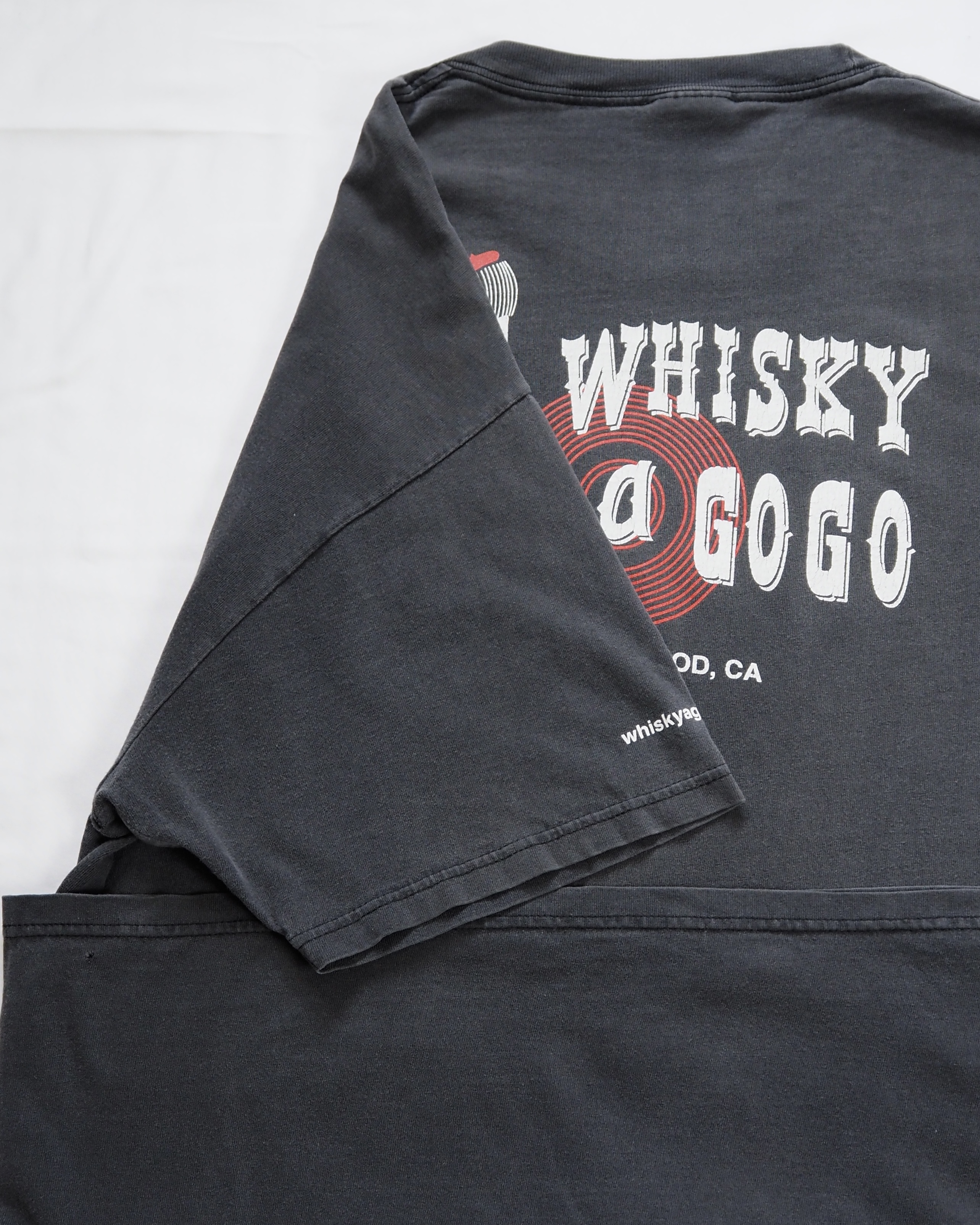 90’s-00’s Whisy a go go Tシャツ ブラックフェード XL の画像 7