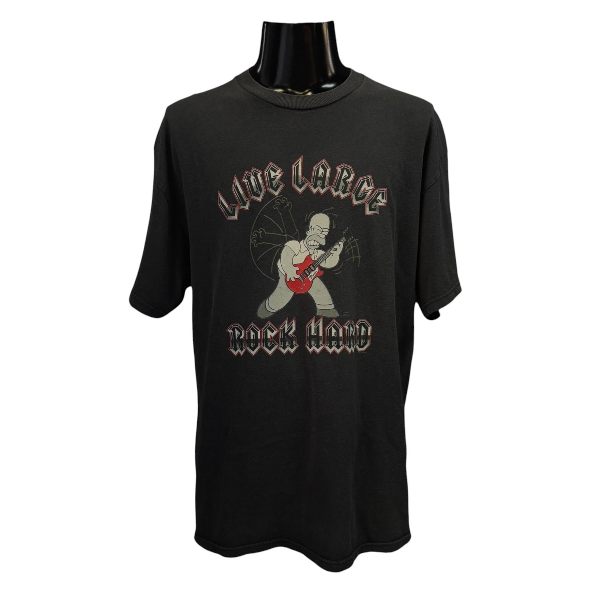 【THE SIMPSONS】シンプソンズ  “LIVE LARCE ROCK HARD” DELTAタグ Tシャツ XL相当
