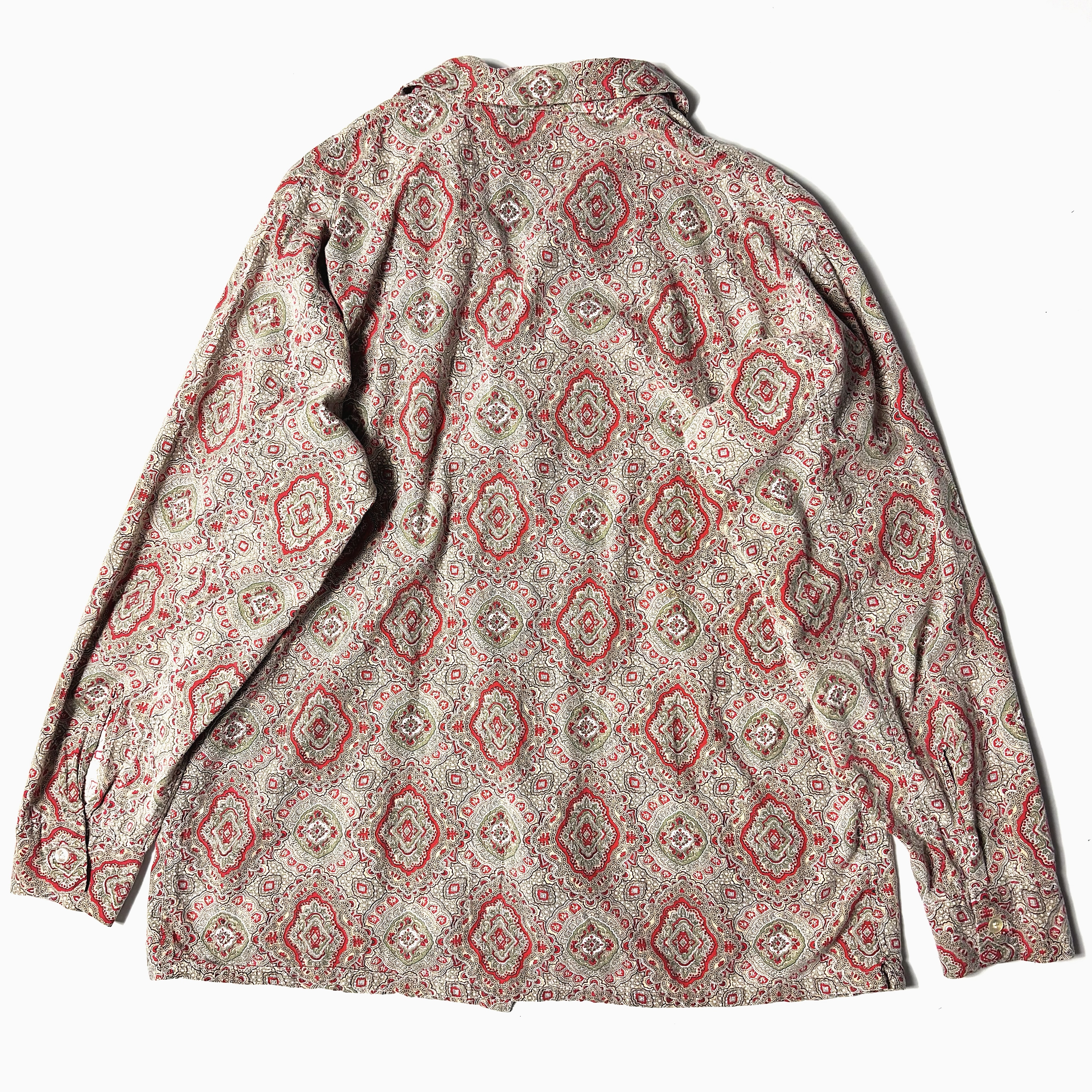 Vintage 50's【CLUB LOUNGE by WELDON】Patterned Pajama Shirt の画像 2
