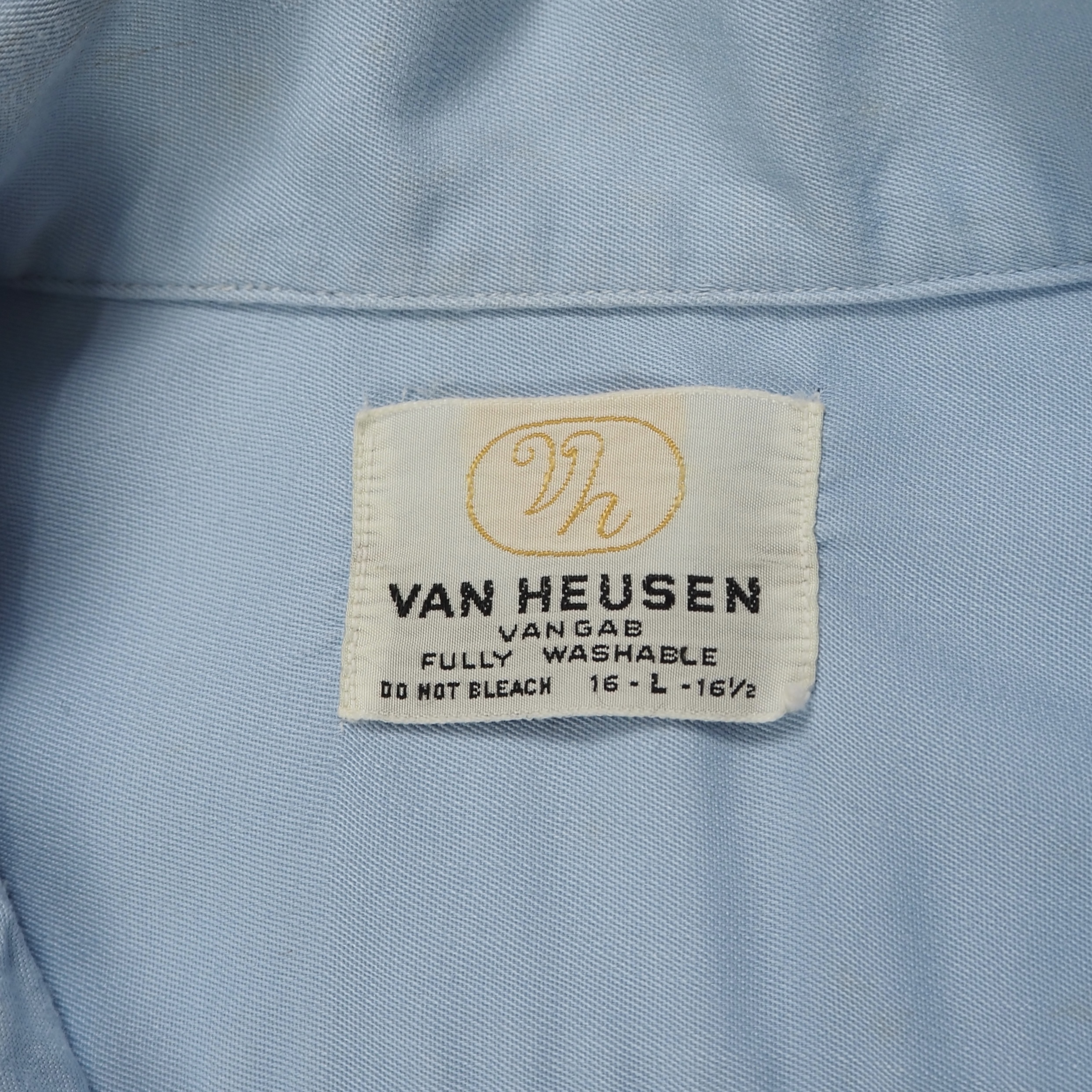 50’s-60’s Van Heusen レーヨンシャツ Lサイズ ライトブルー の画像 5