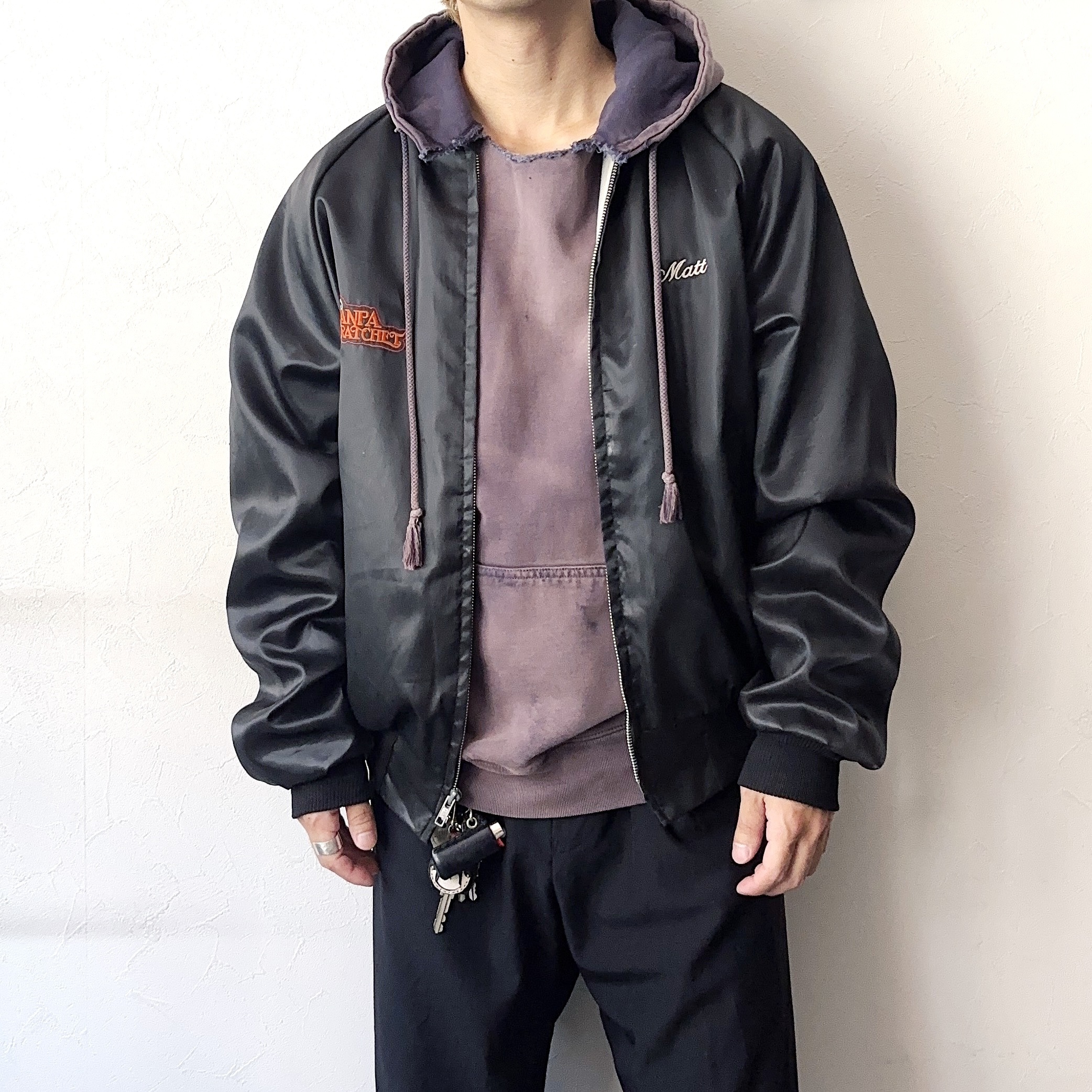 Vintage 70～80's【King Louie】"GRANPA CRATCHET" Satin Jacket の画像 3