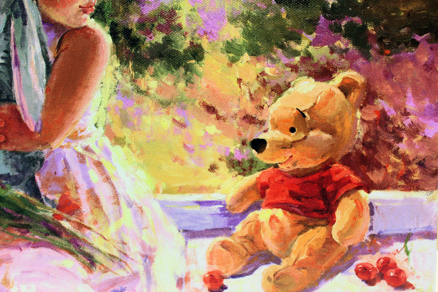 ディズニー絵画 クマのプーさん/サニー・ウインドウ キャンバスジークレ アート インテリア ディズニー絵画・ポスター