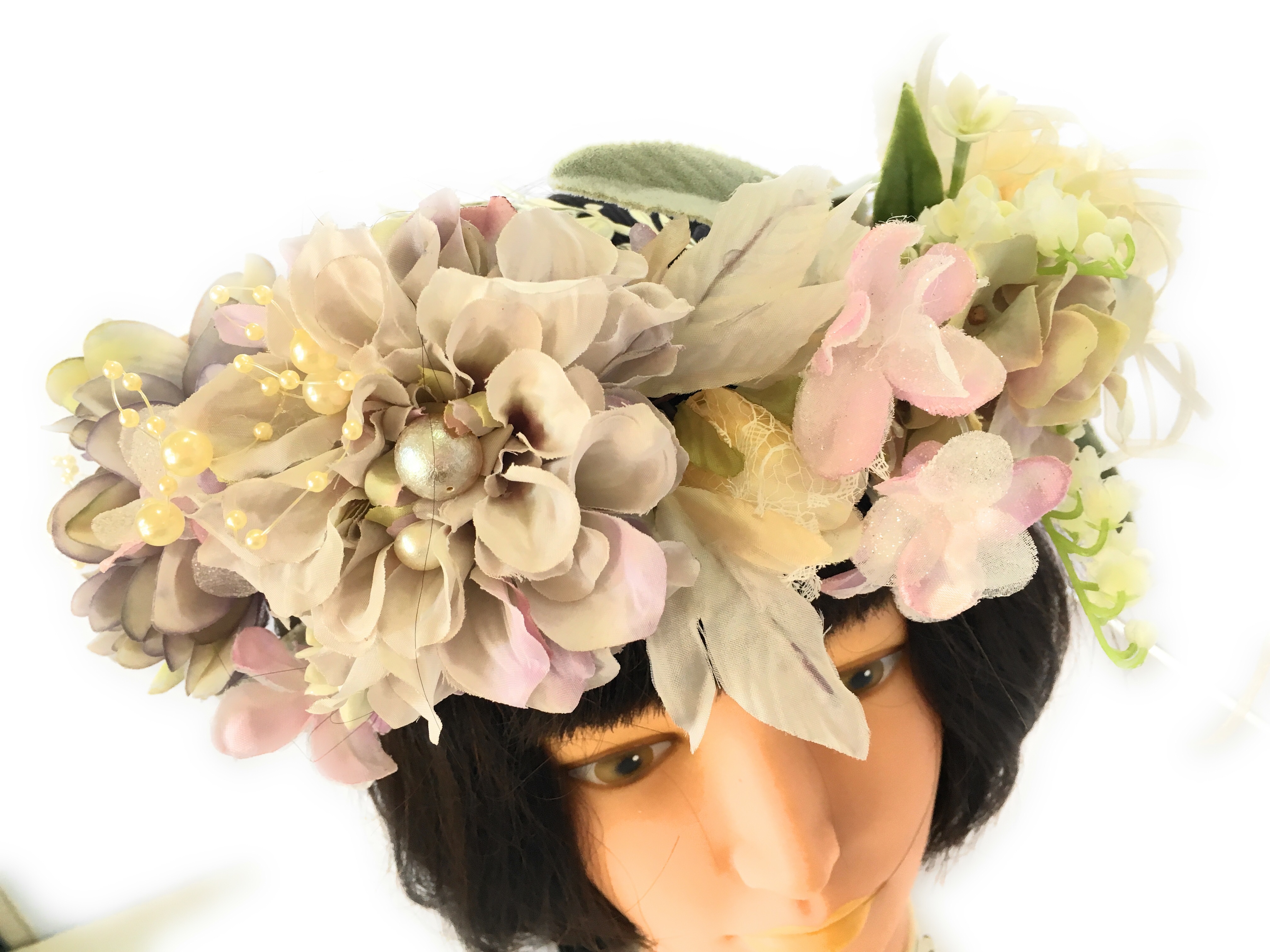 マーメイドの花かんむり ラプンツェル 結婚式 成人式 髪飾り ウエディング フラワーハーモニー