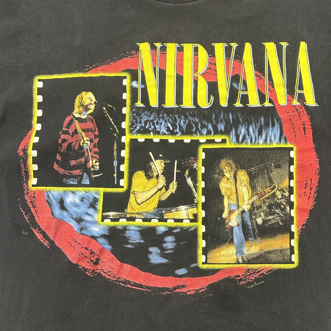 Nirvana “From the Muddy Banks of the Wishkah” Jacket Design T-Shirt WILD OATS L の画像 6