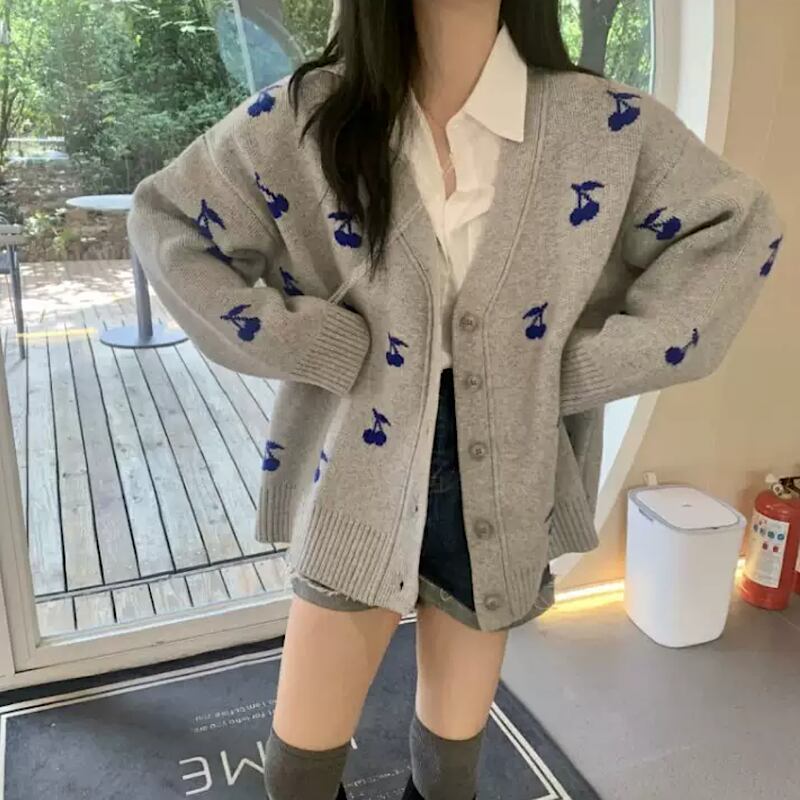 ブルーベリーファーム さくらんぼ チェリー 立体モチーフ ニットカーディガン 楽天市場】さくらんぼ（カーディガン・ボレロ｜トップス）：レディース