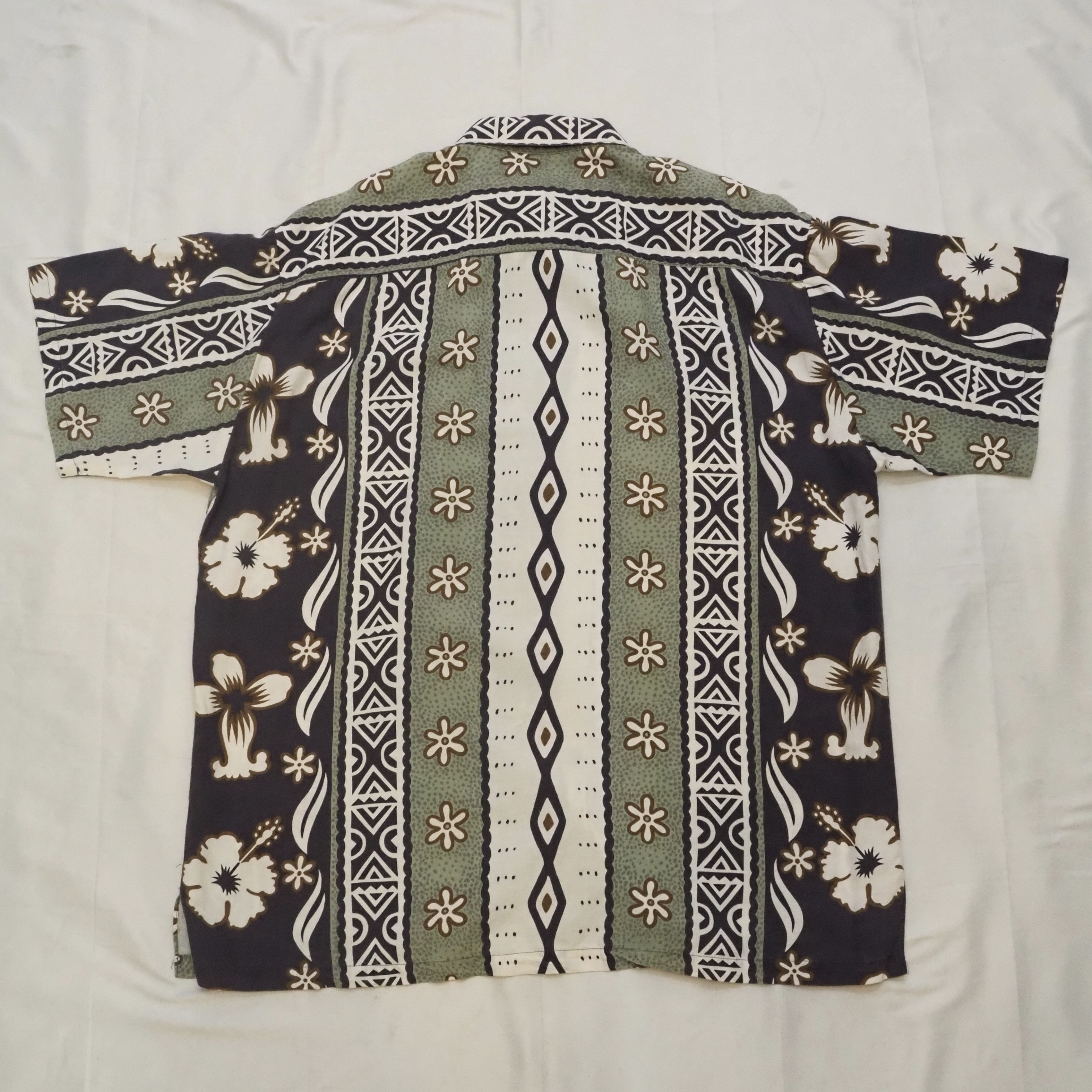 90’s Hawaiian Shirt Size L "Cotton Linen” の画像 10