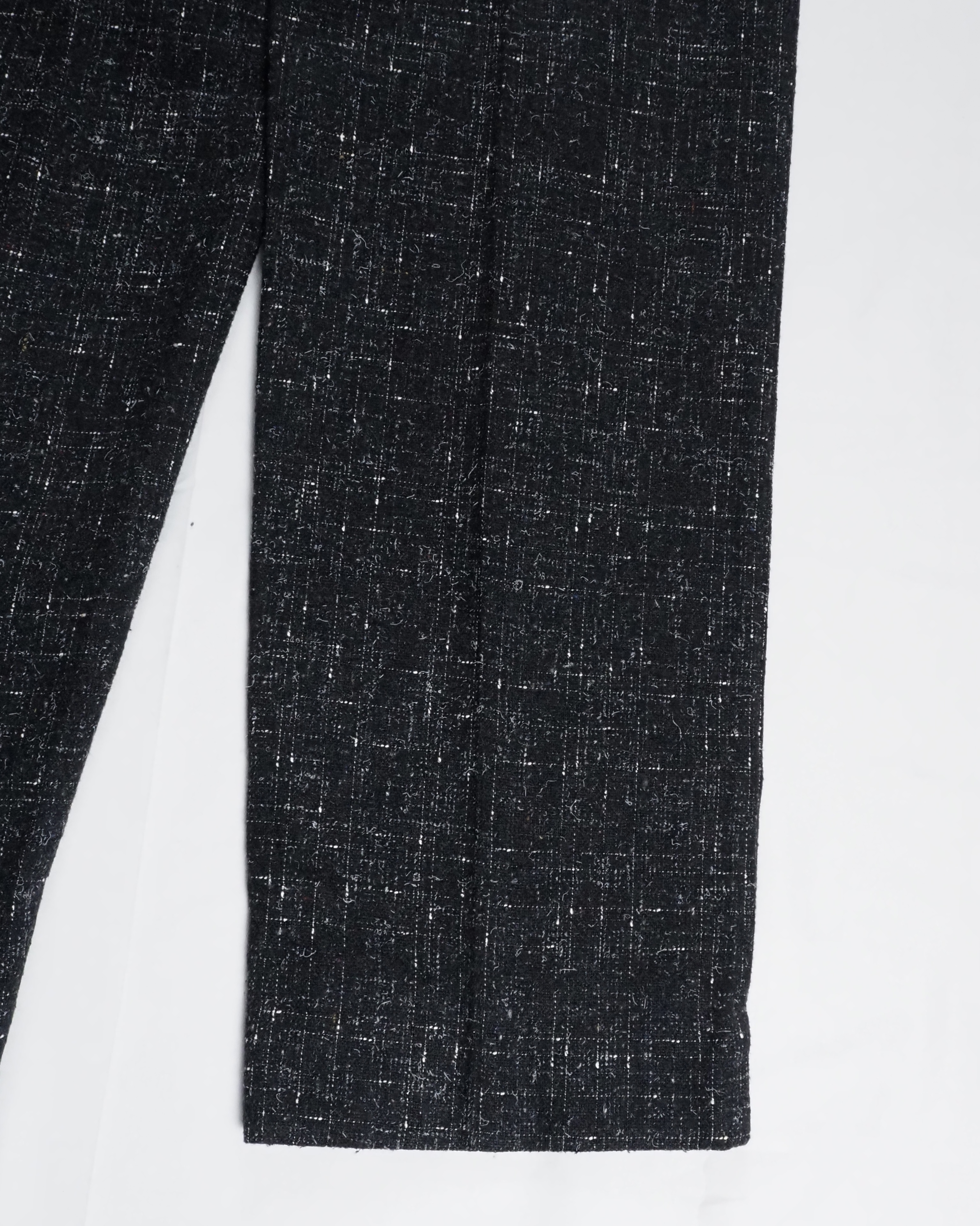 80’s Wool Slacks カスリ柄 ブラック×ホワイト の画像 16