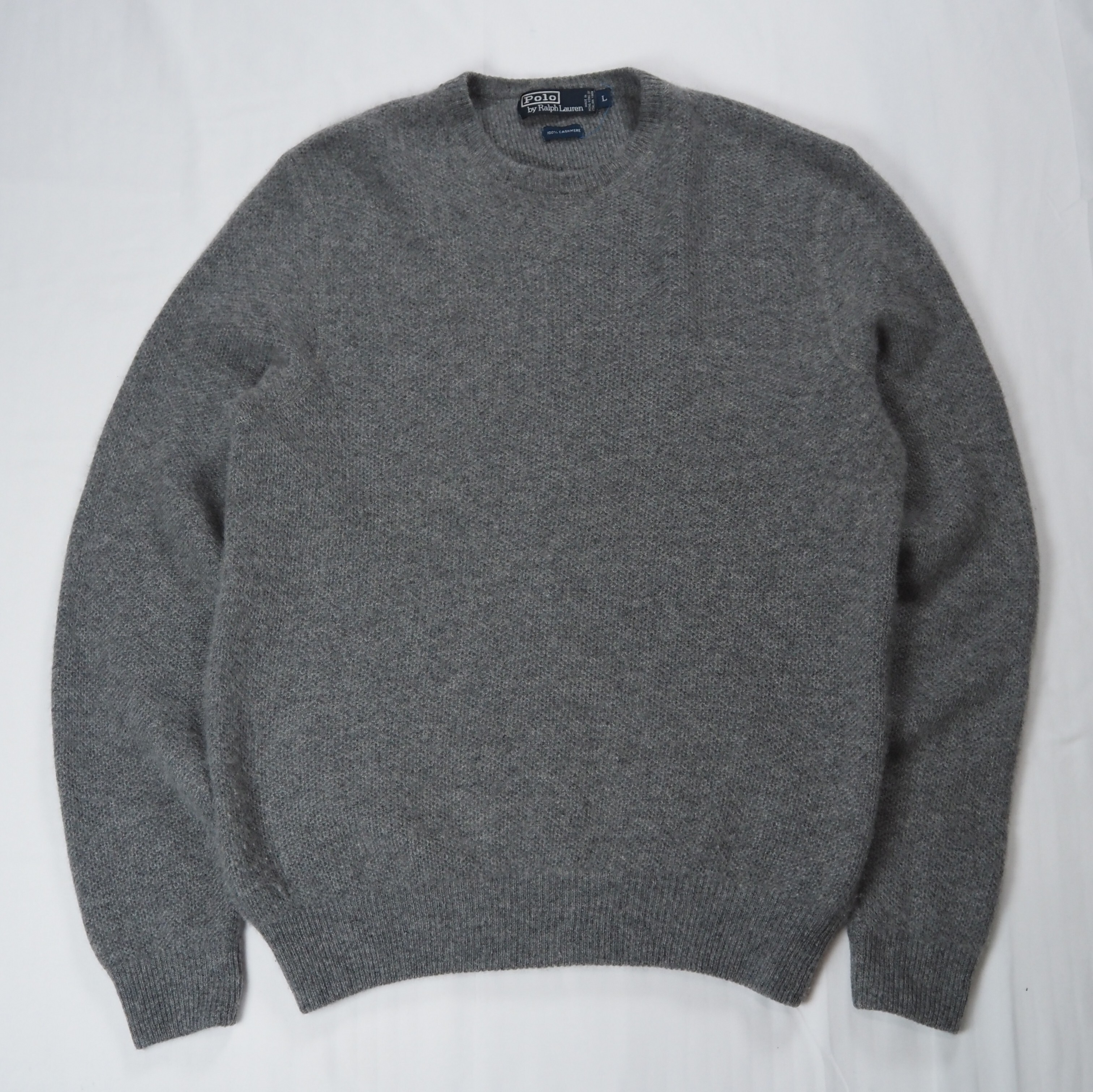 90's Ralph Lauren カシミヤ100% ニット Lサイズ グレー
