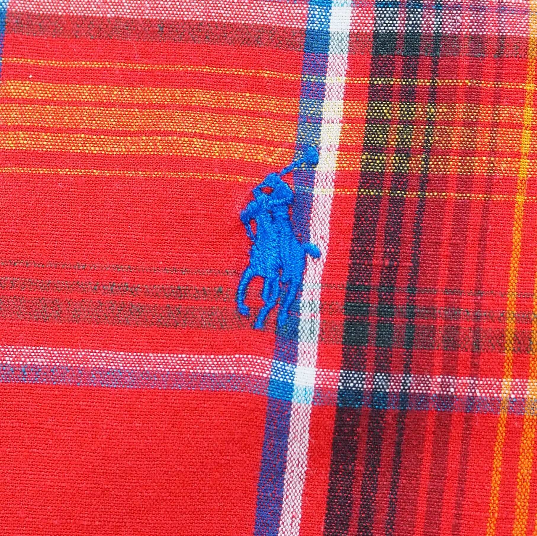 90's Ralph Lauren リネンコットンシャツ 半袖 Lサイズ の画像 7