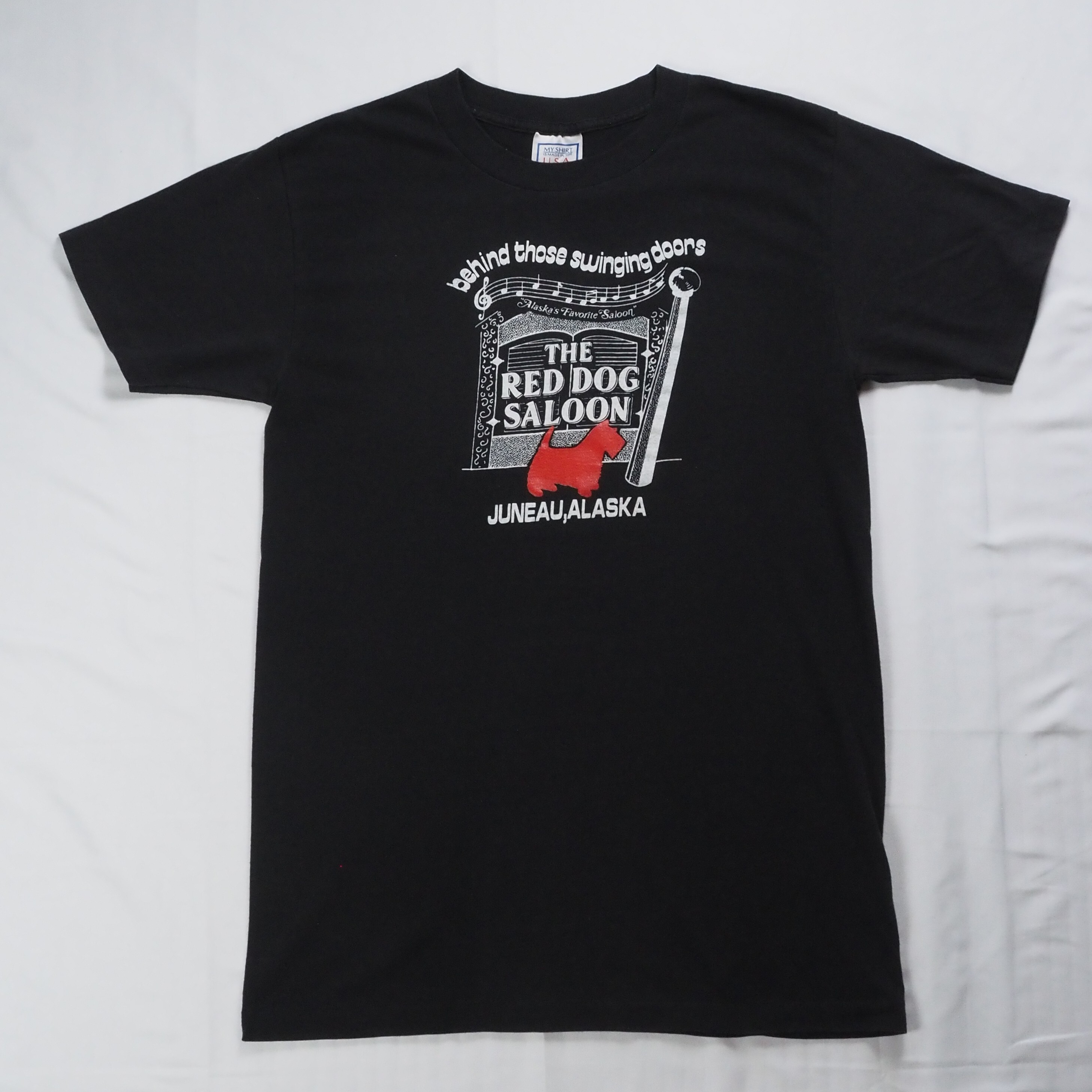 90's アラスカ バーTシャツ Lサイズ ブラック