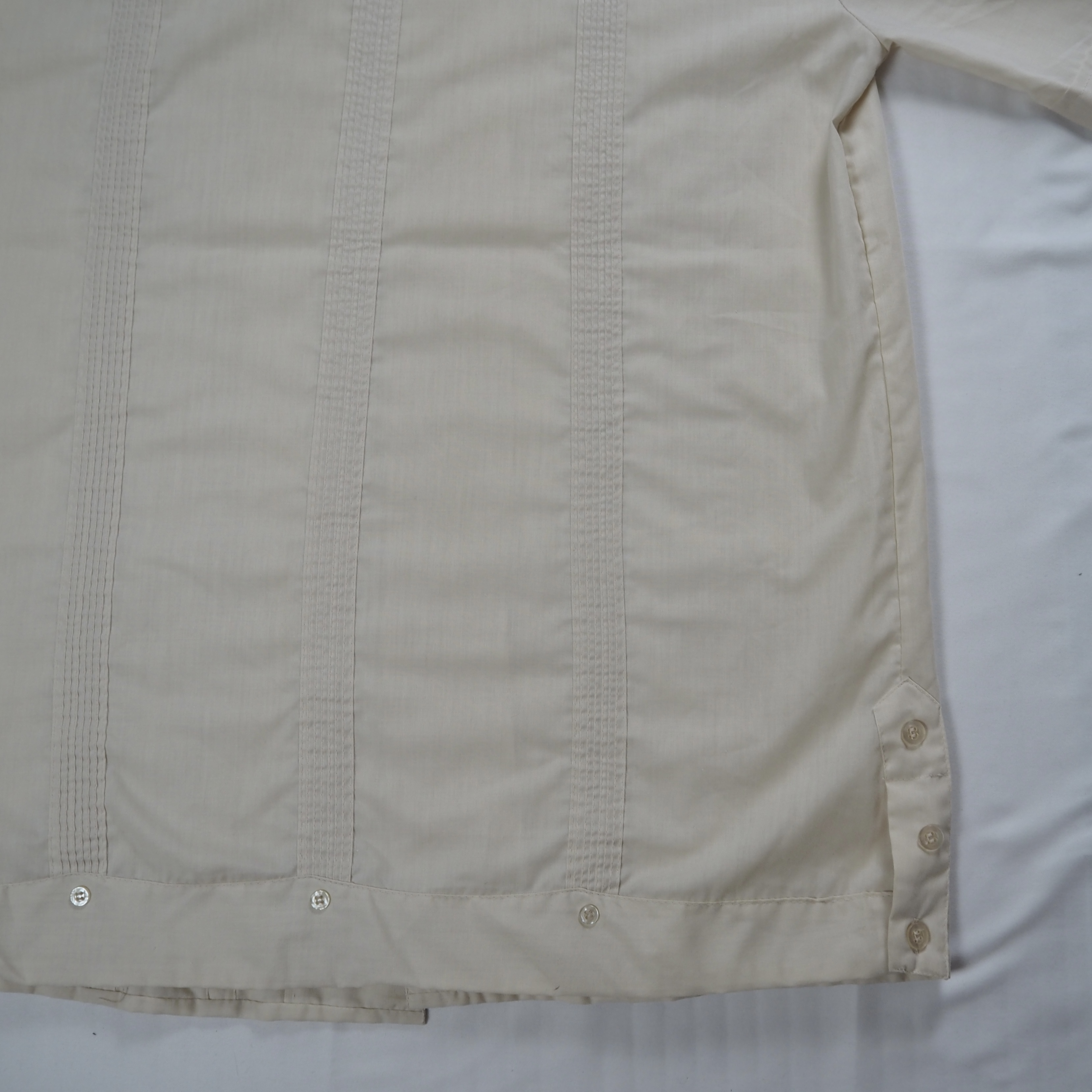 80’s-90’s Guayabera キューバシャツ Sサイズ ベージュ の画像 14