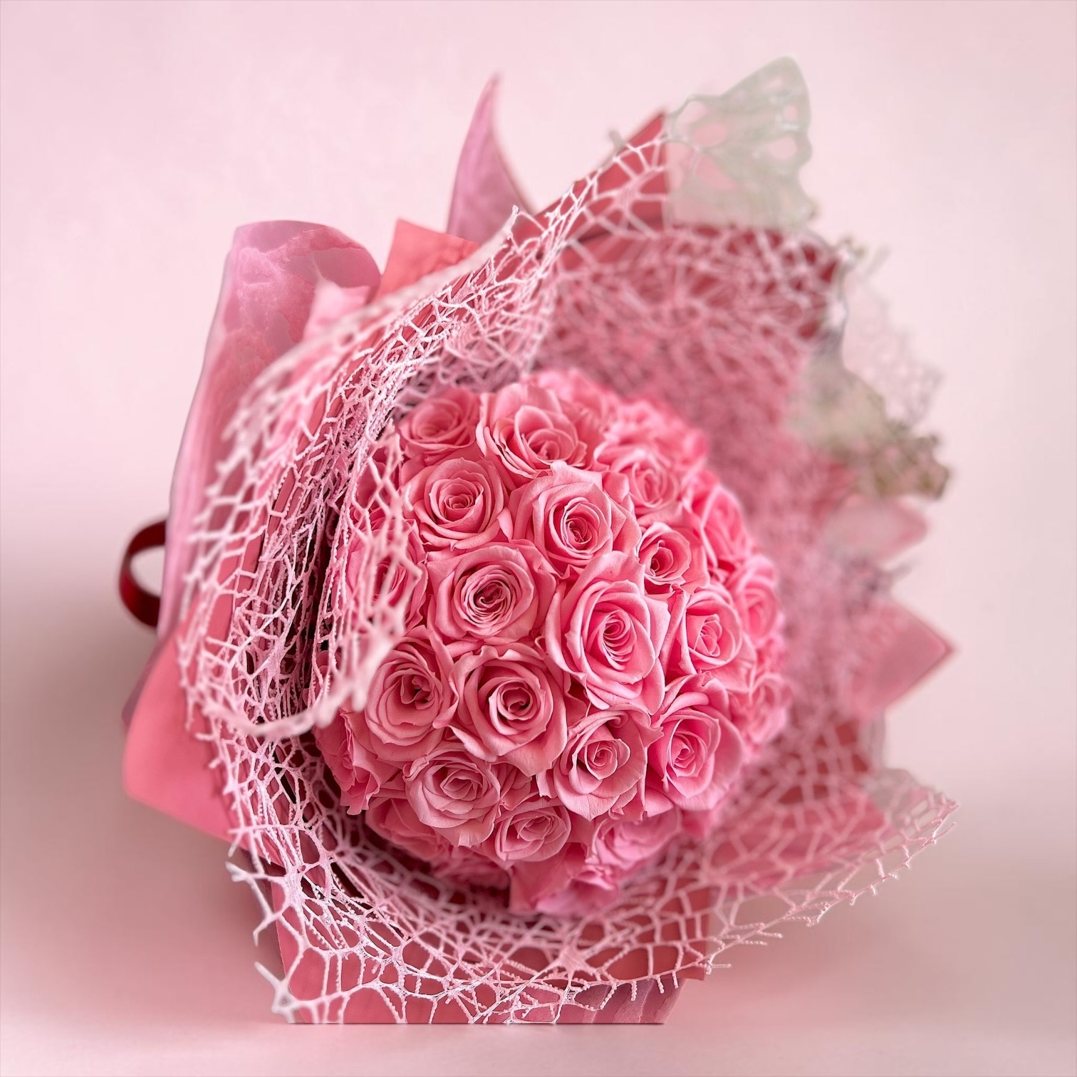 商品一覧 花束 プロポーズ花束|ピンク薔薇40本|プリザーブドフラワー|離島含む沖縄県内配送可(宅配便可)