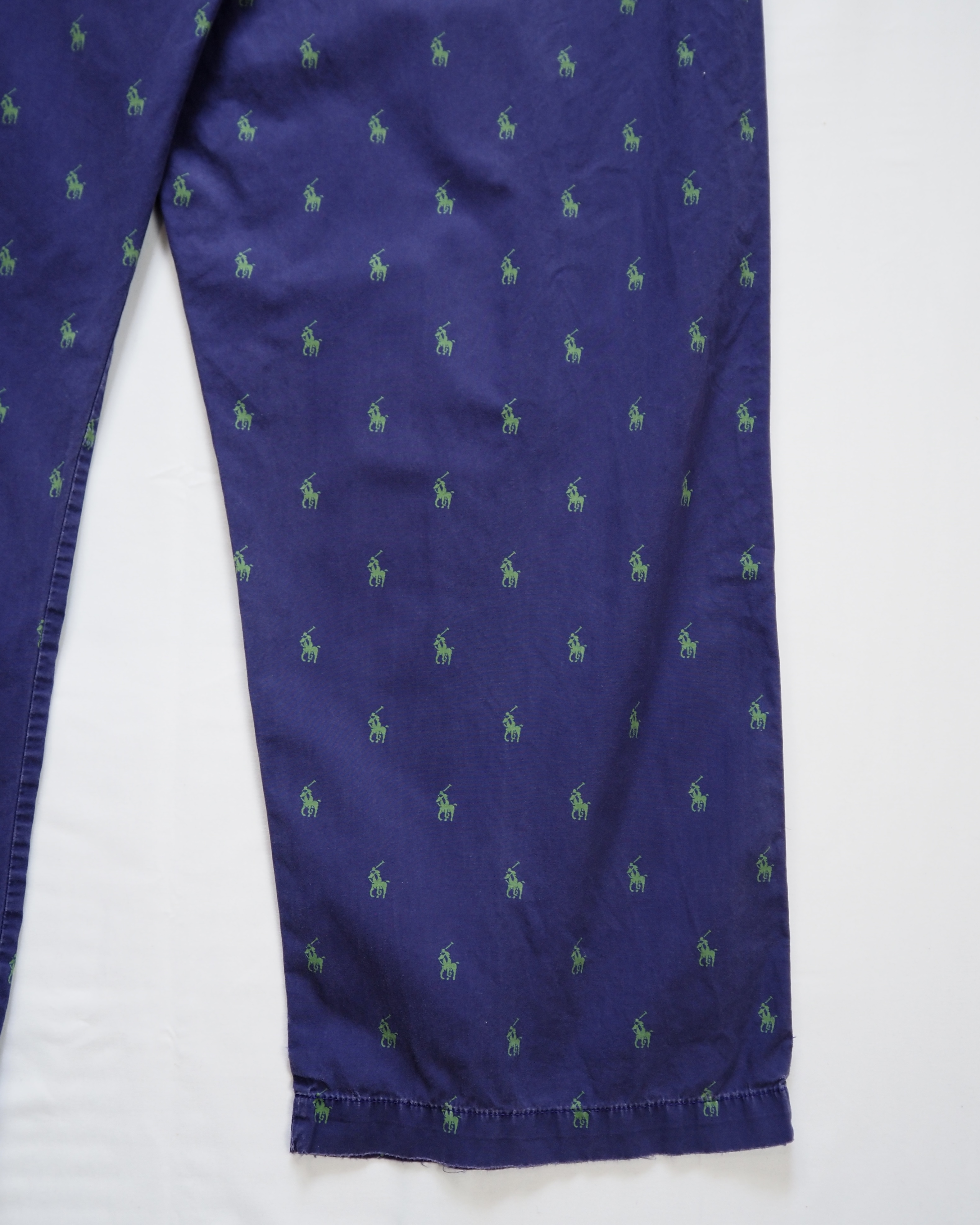 90’s Ralph Lauren パジャマパンツ 総柄 パープル Lサイズ の画像 14