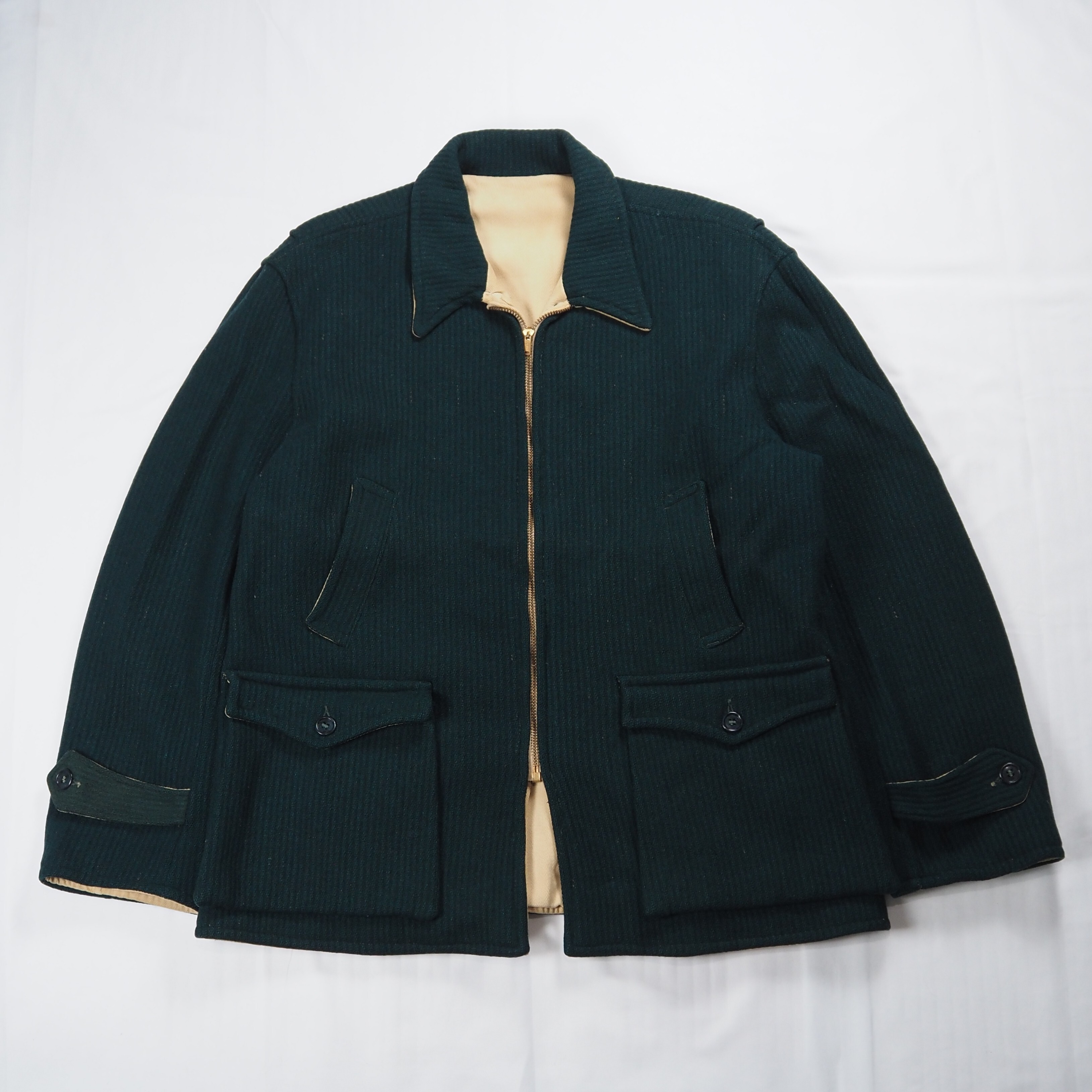 【9/23 20:00入荷】40's ウールジャケット リバーシブル グリーン