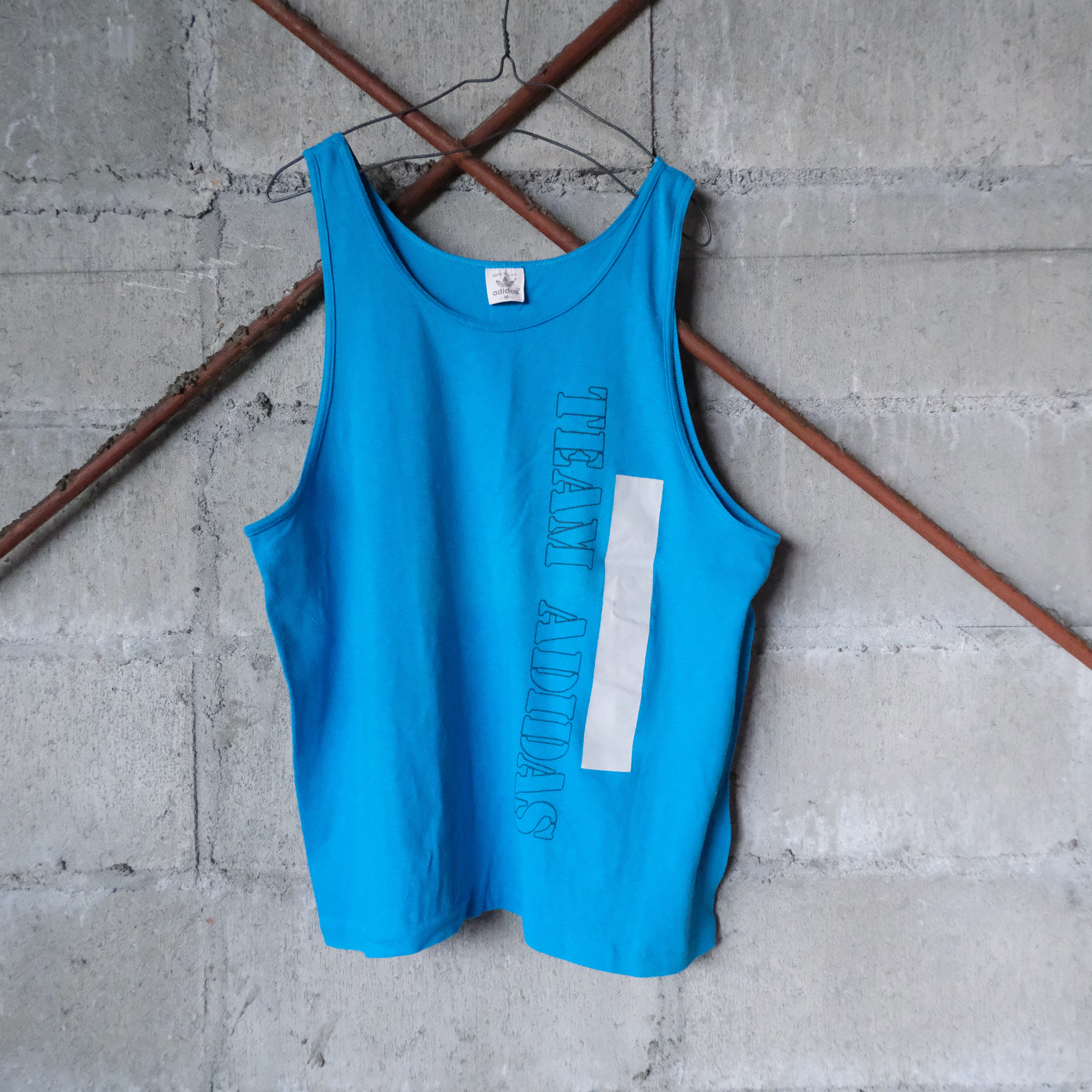blue adidas tank top