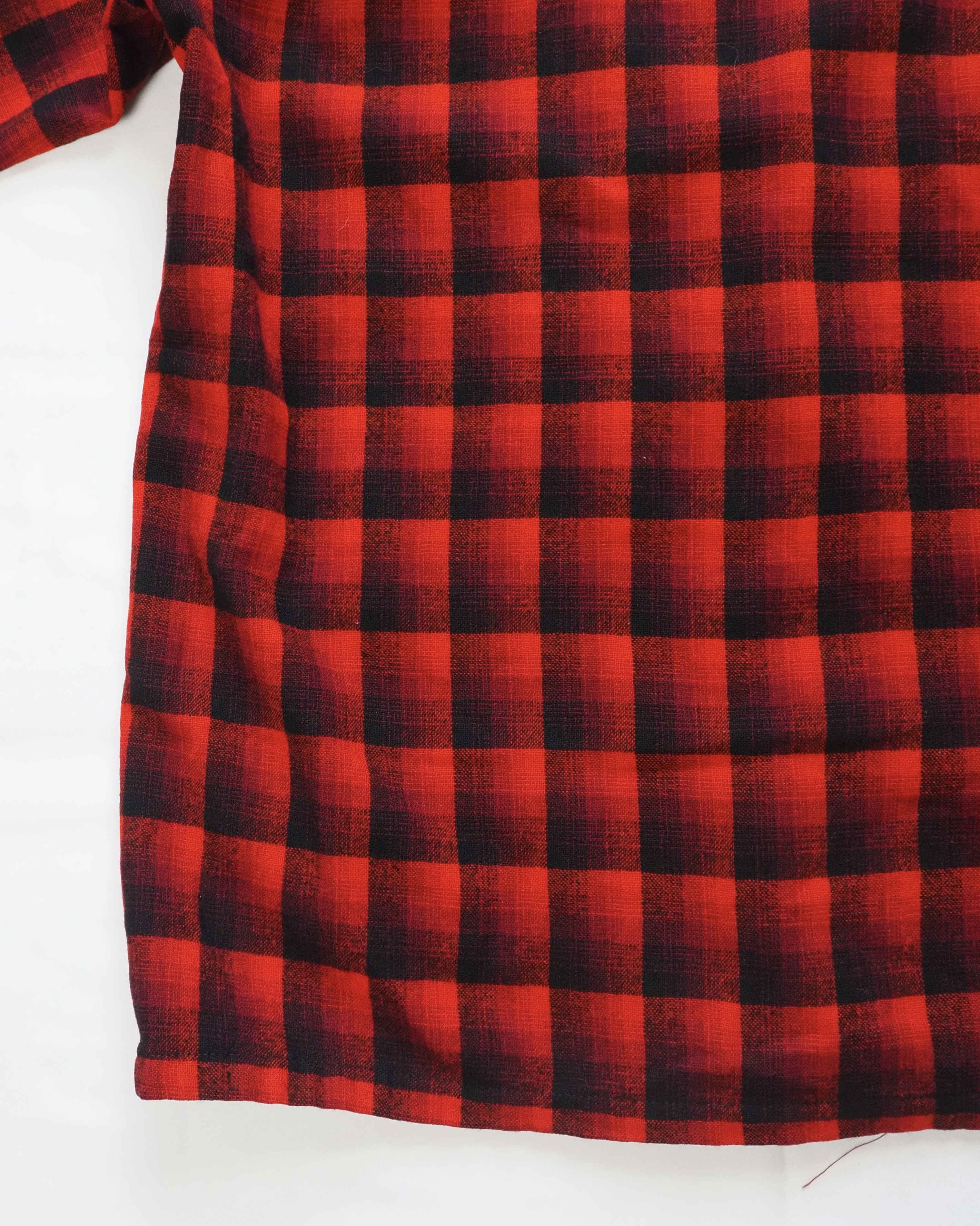 【VCM入荷】50’s Pendleton ウールシャツ オンブレチェック レッド×ブラック の画像 18