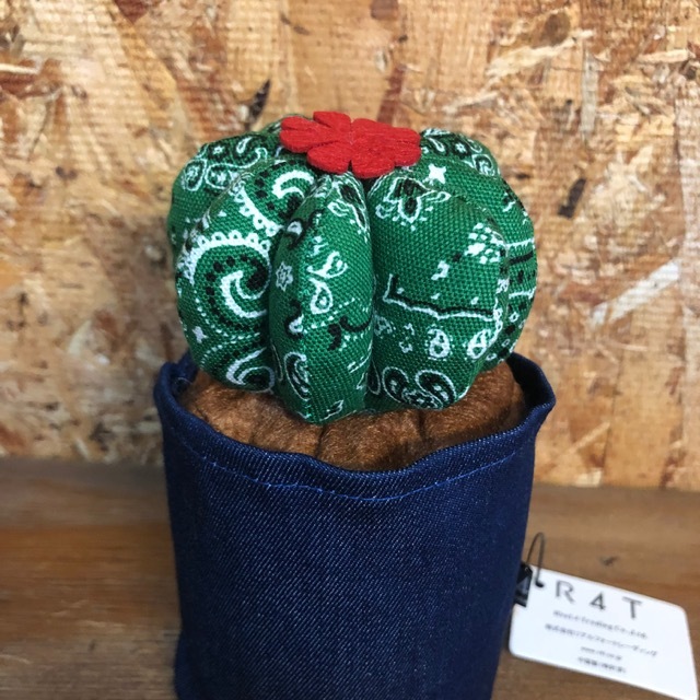 サボテンの雑貨サークルmサイズグリーンバンダナ柄 ネイティブアメリカン雑貨アプローズ鉄馬