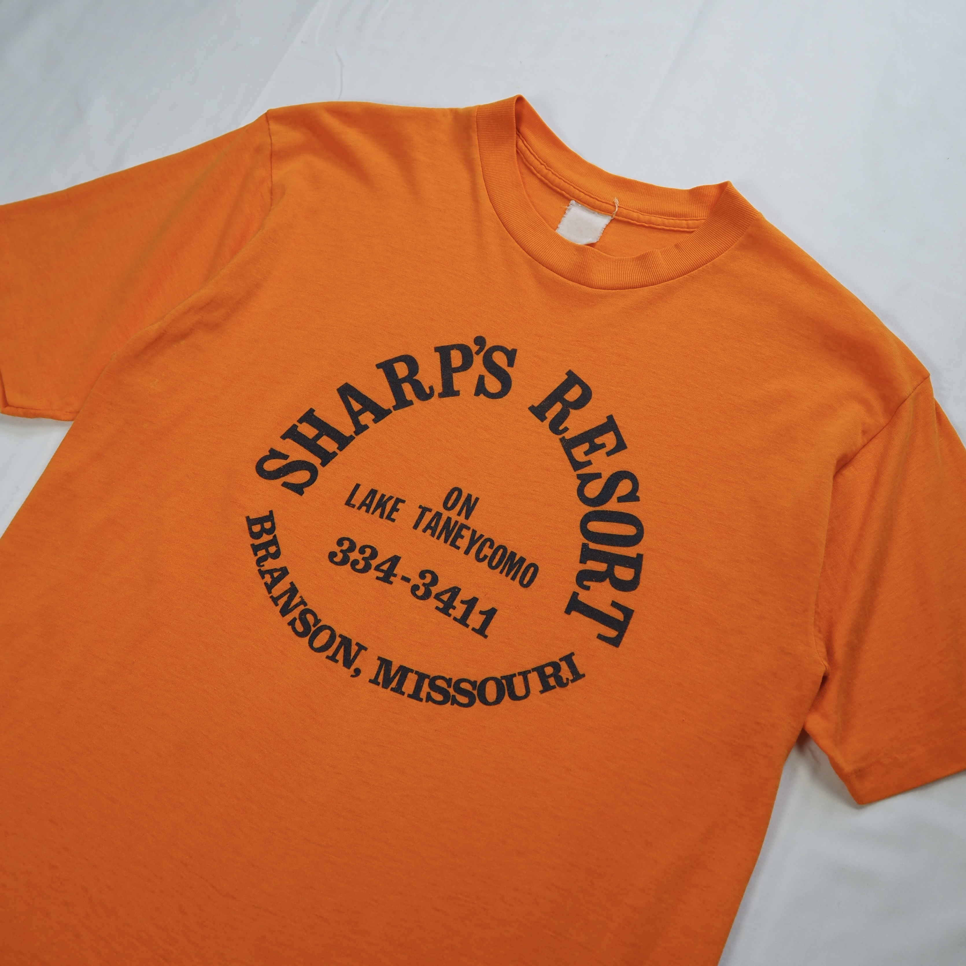 80’s-90’s Tシャツ オレンジ Mサイズ程度 の画像 2