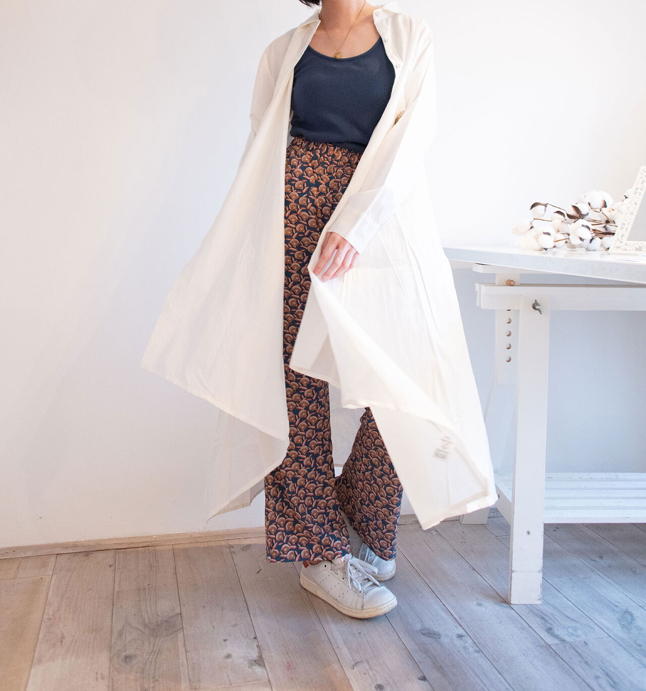 テールカットフレアシャツワンピース Art Anty