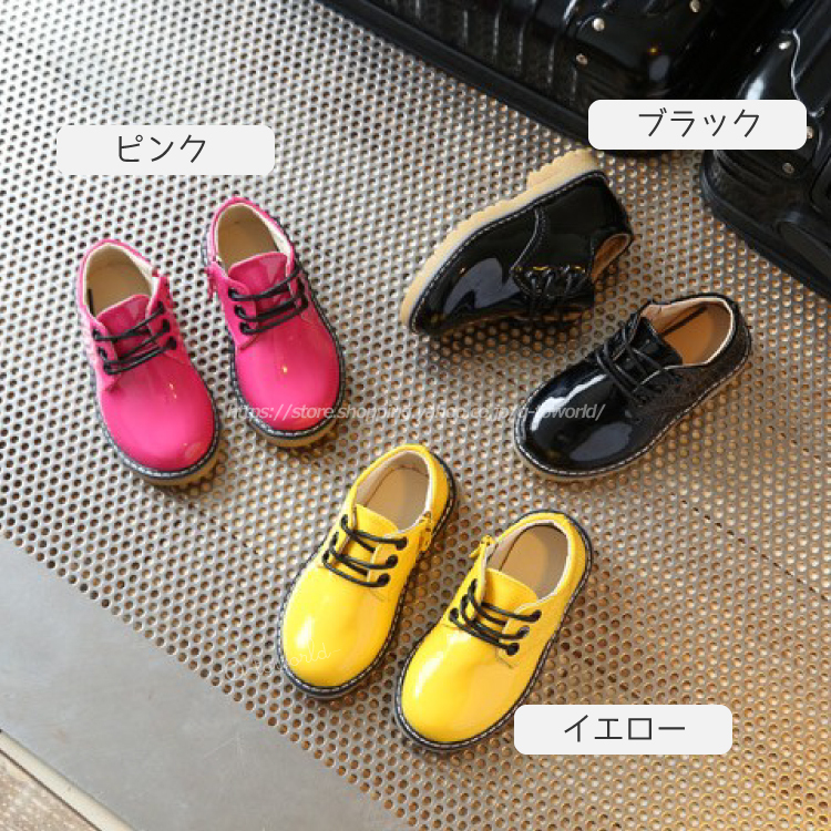 13 22 レザーシューズ ショートブーツ 全３色 サイズ豊富 リンクコーデ 子供靴 キッズシューズ 女の子 男の子 韓国版 Q Toworld キュートワールド 子供服 メール便は何点でも送料の合計は280円