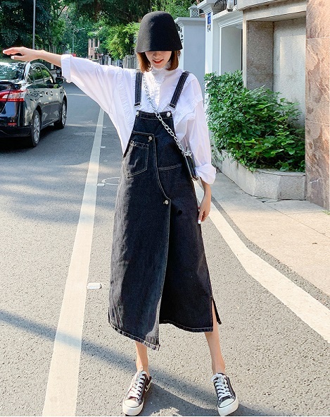 大人可愛いデニムワンピース サロペットスカート ひざ丈 無地 ベーシック 秋冬 レディース 代 30代 デート 女子会 旅行 Dj Freak 大人可愛いデニムワンピース サロペットスカート ひざ丈 無地 ベーシック 秋冬 レディース 代 30代 デート 女子会 旅行 Dj Freak