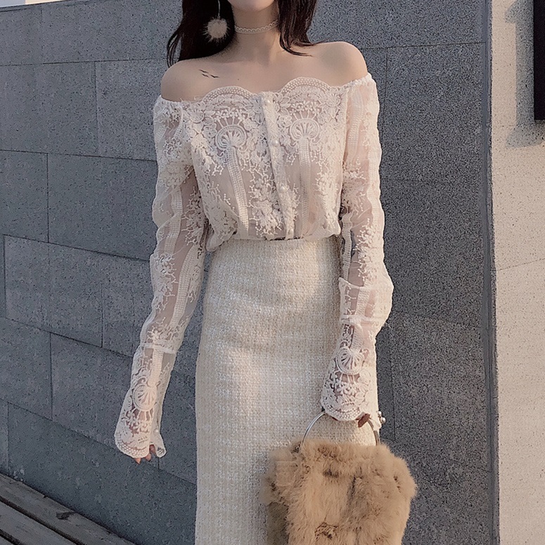 送料無料 レースブラウス 長袖 オフショルダー 刺繍 シースルー 透け感 肩出し ベルスリーブ 肌見せ 春 きれいめ 上品 セクシー 大人可愛い フェミニン エレガント デート お出かけ お呼ばれ お食事会 パーティー Eine Katze 送料無料 レースブラウス 長袖 オフショルダー 刺繍 シースルー 透け感 肩出し ベルスリーブ 肌見せ 春 きれいめ 上品 セクシー 大人可愛い フェミニン エレガント デート お出かけ お呼ばれ お食事会 パーティー Eine Katze