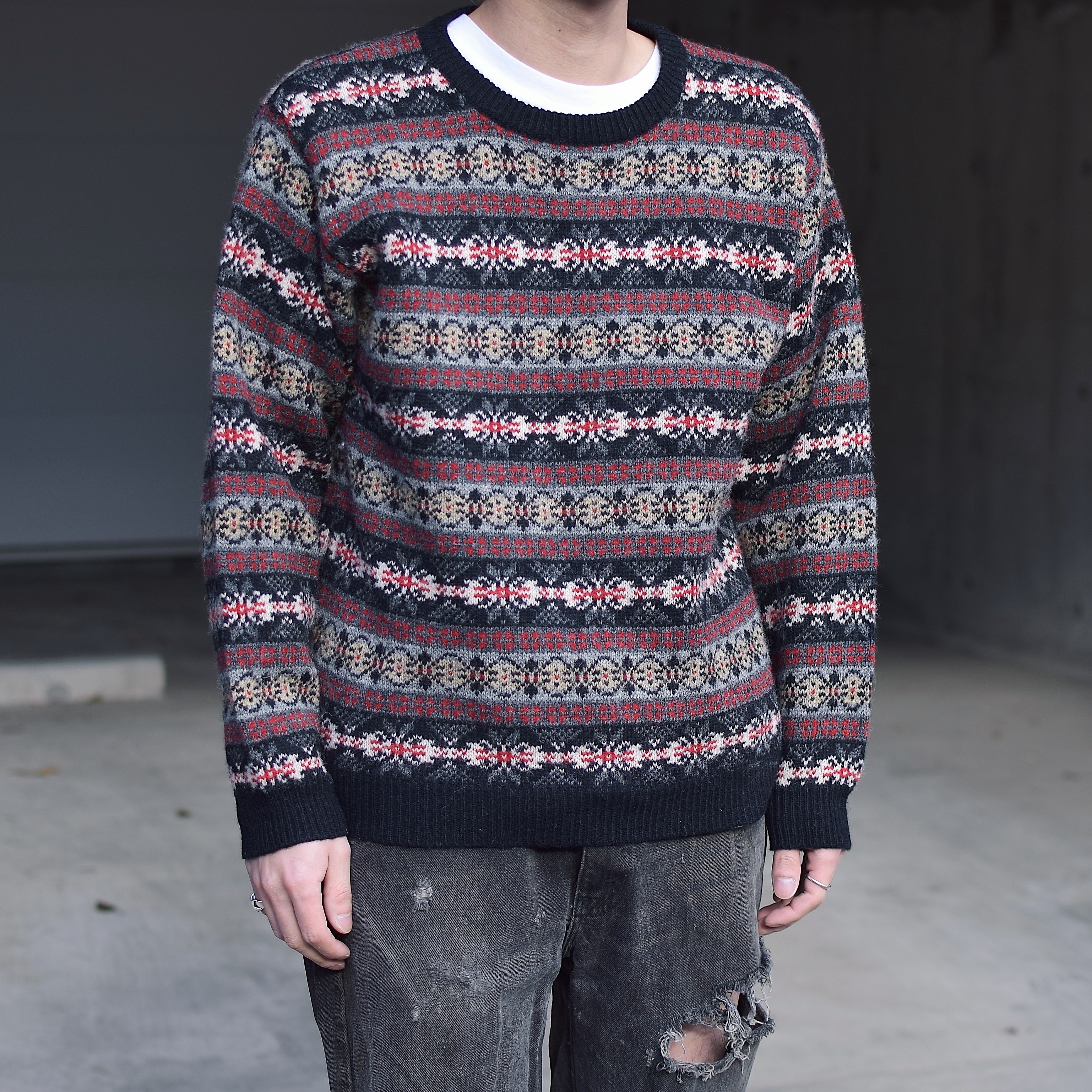Vintage 80〜90's Patterned Knit Sweater の画像 3