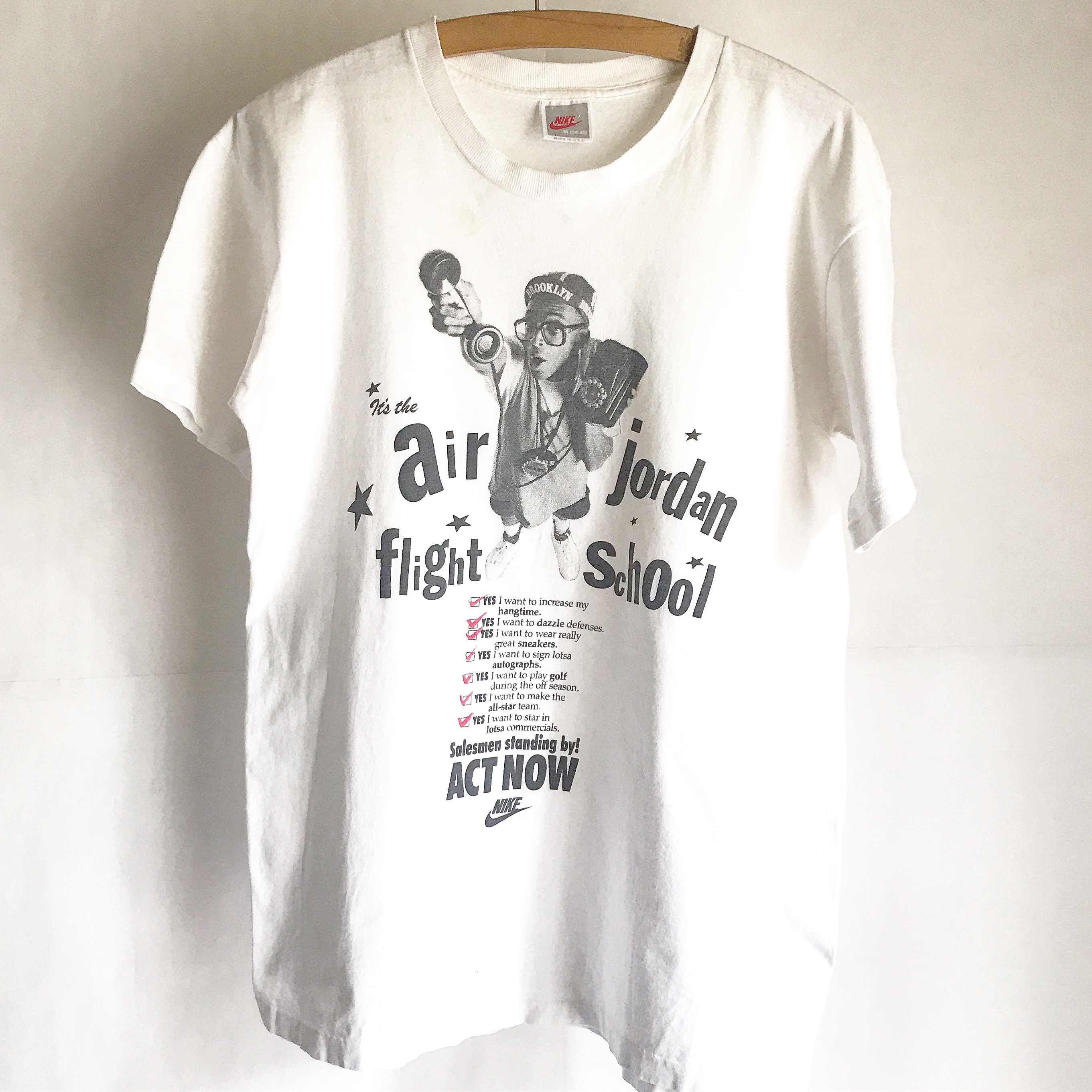 90 S Nike Air Jordan Flight School スパイクリー フォトプリントtシャツ Made In Usa 世田谷ビンテージ 90 S Nike Air Jordan Flight School スパイクリー フォトプリントtシャツ Made In Usa 世田谷ビンテージ