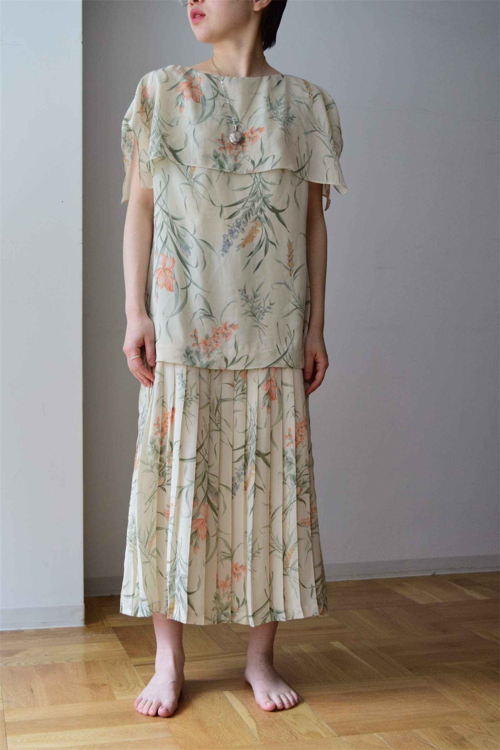 botanical print dress