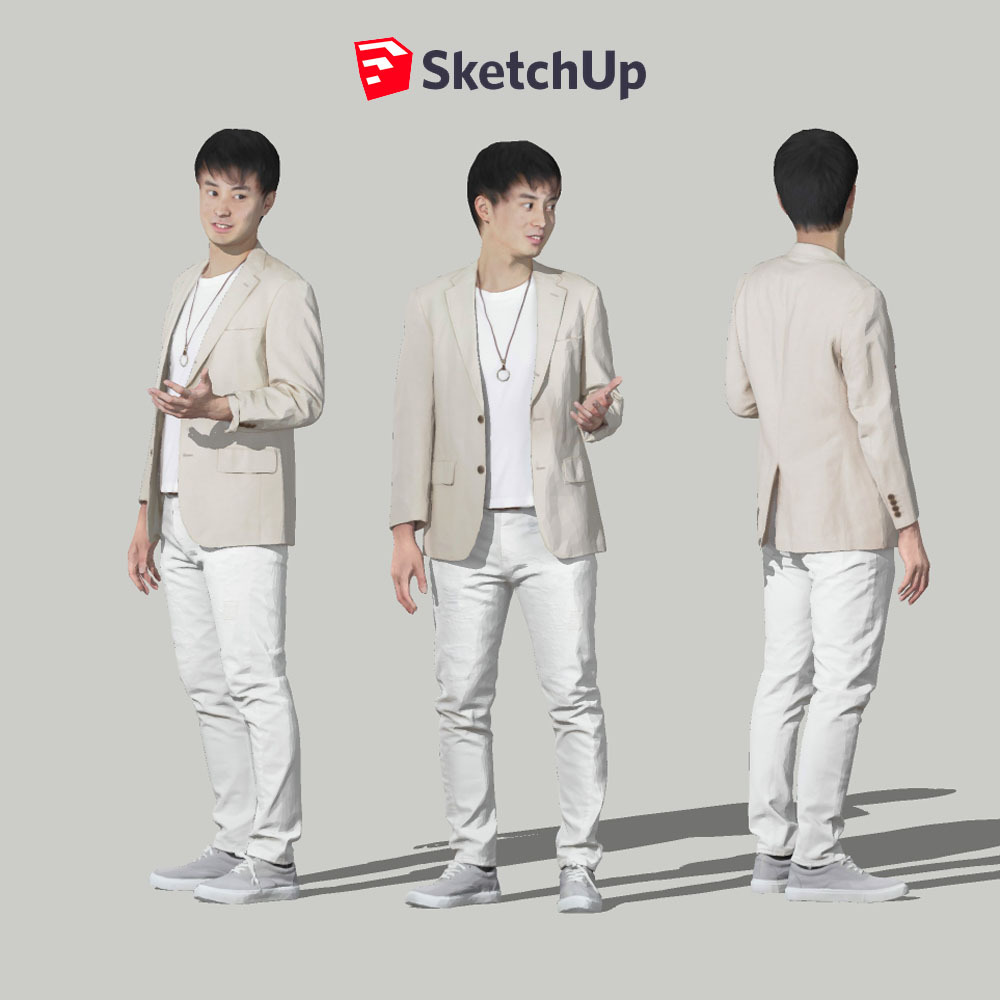 SketchUp素材 3D人物モデル ( Posed ) 107_Sota - 画像1