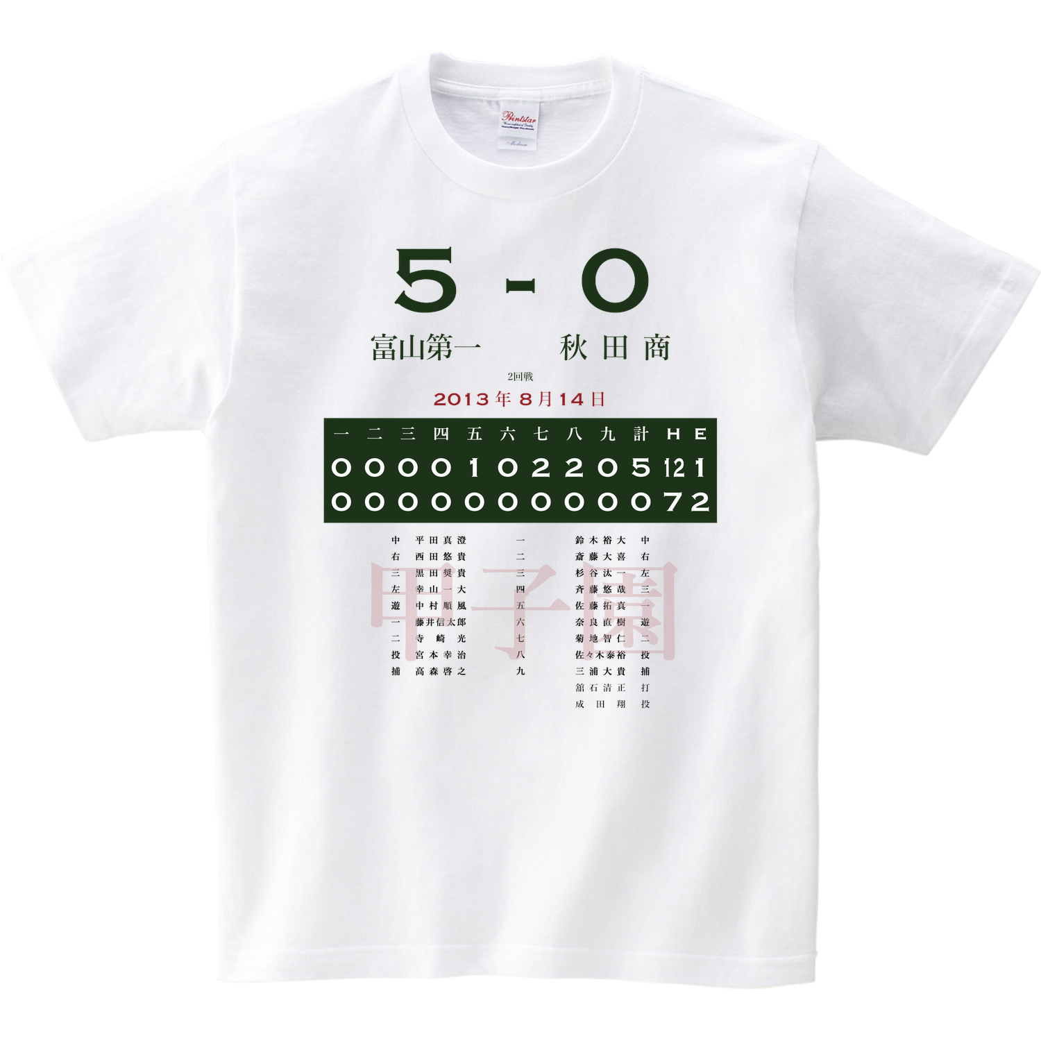13 2回戦 富山第一 富山 秋田商 秋田 あの試合を僕は一生忘れないtシャツ屋