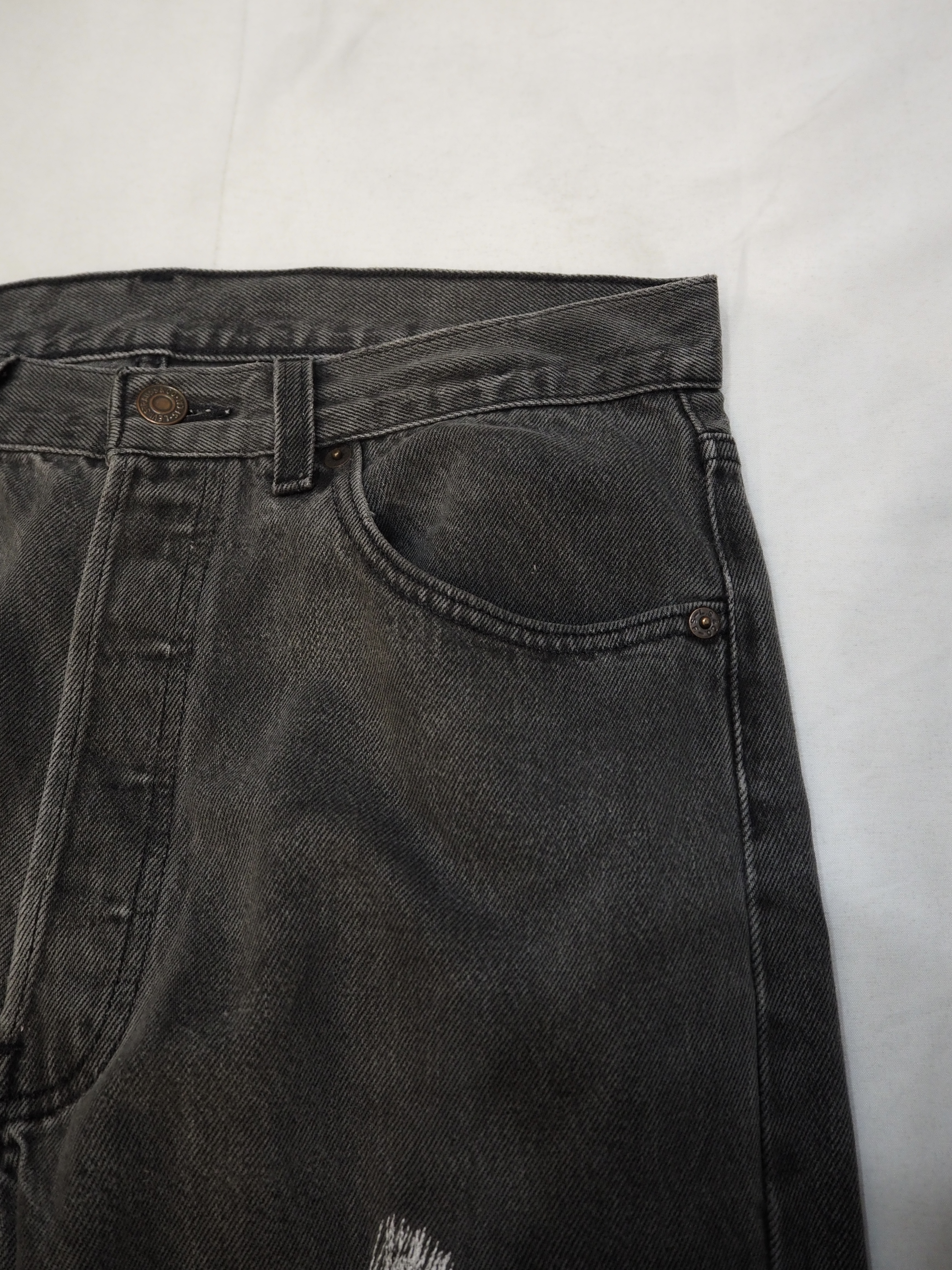 90’s Levi’s 501 Black Denim 32×28 US製 の画像 4