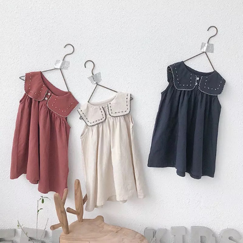 襟 ノースリーブ セーラー ベビー キッズ 女の子 ワンピース 夏 Ayu Select