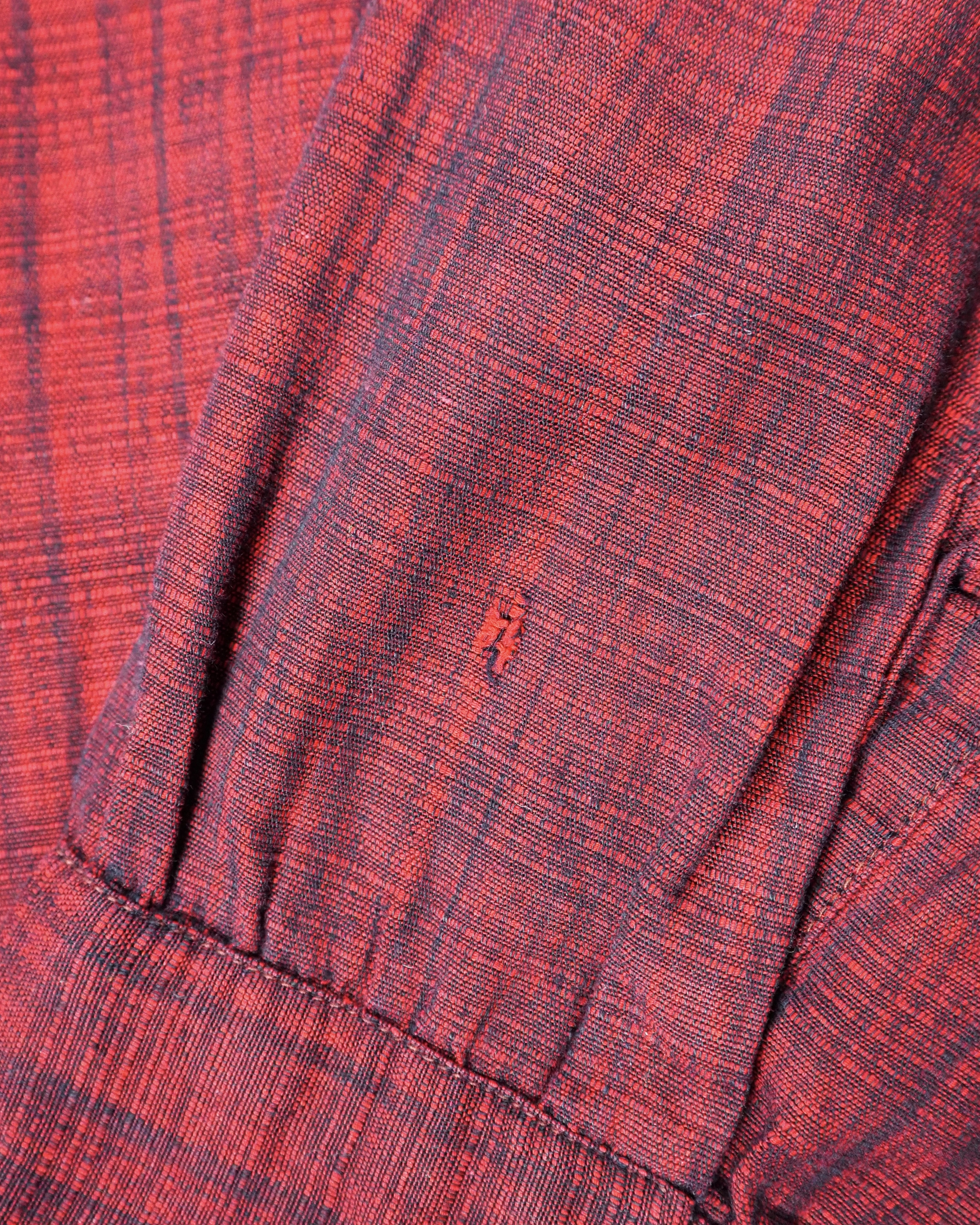 50’s-60’s The Bon Marche コットンシャツ XLサイズ レッド×ブラック の画像 11