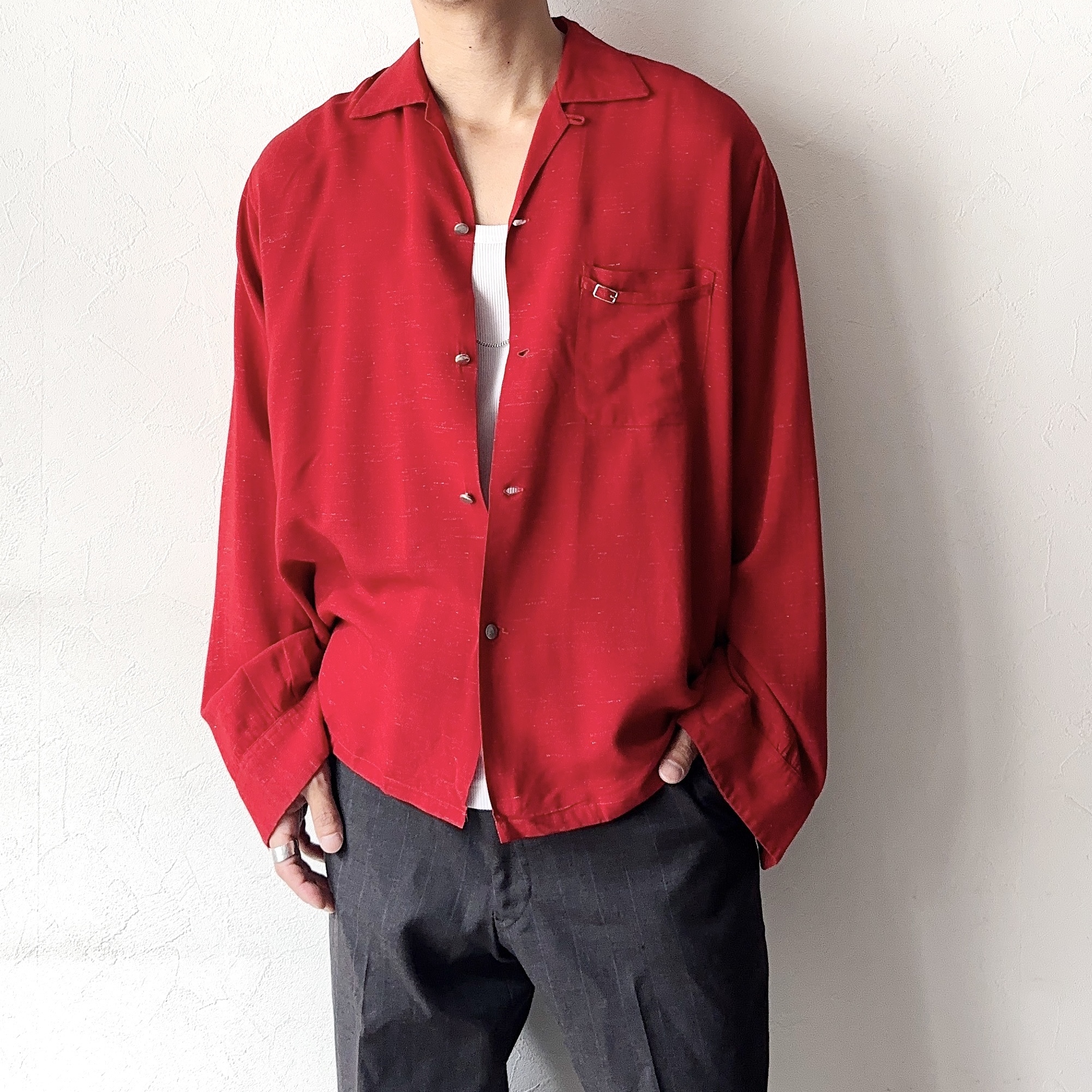 Vintage 60's Open Collar Rayon Shirt の画像 3