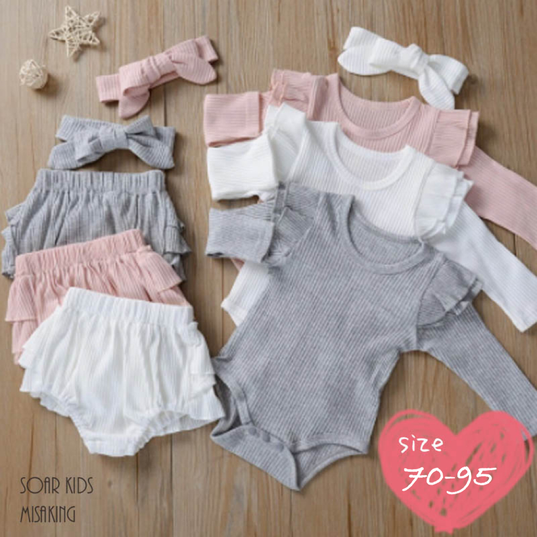 アウトレット 送料無料 フリフリパンツロンパースセット 海外子供服 ベビー 女の子 春秋 Soar Soar Kids アウトレット 送料無料 フリフリパンツロンパースセット 海外子供服 ベビー 女の子 春秋 Soar Soar Kids