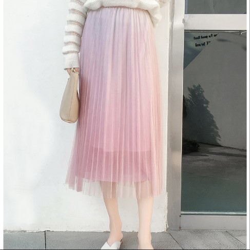 ロングスカート チュールスカート シースルー 春スカート 細見え スタイルアップ 体型カバー 上品 パステルカラー ペールトーン プチプラレディースファッション通販 Yboueki